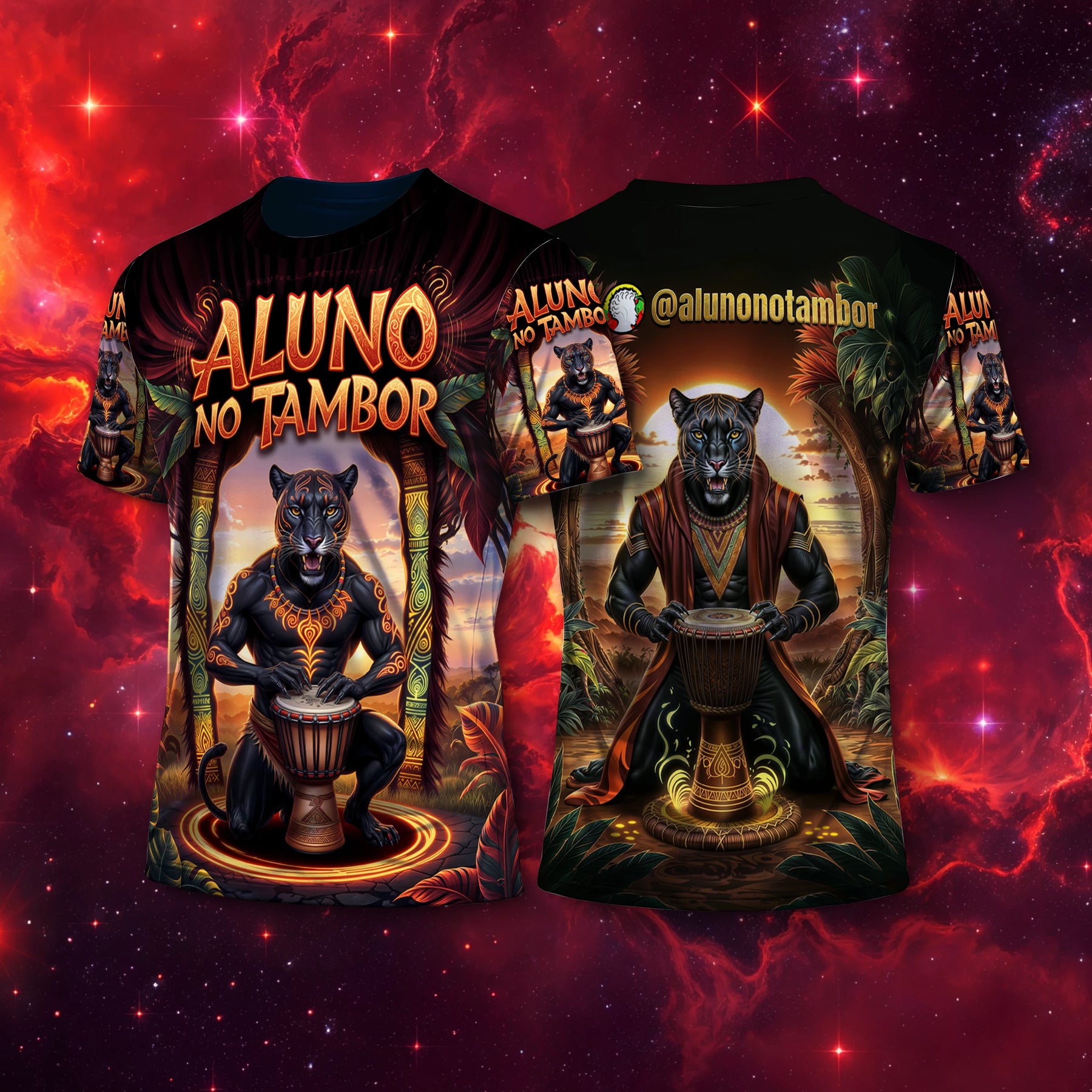 Camiseta NEON Aluno no Tambor