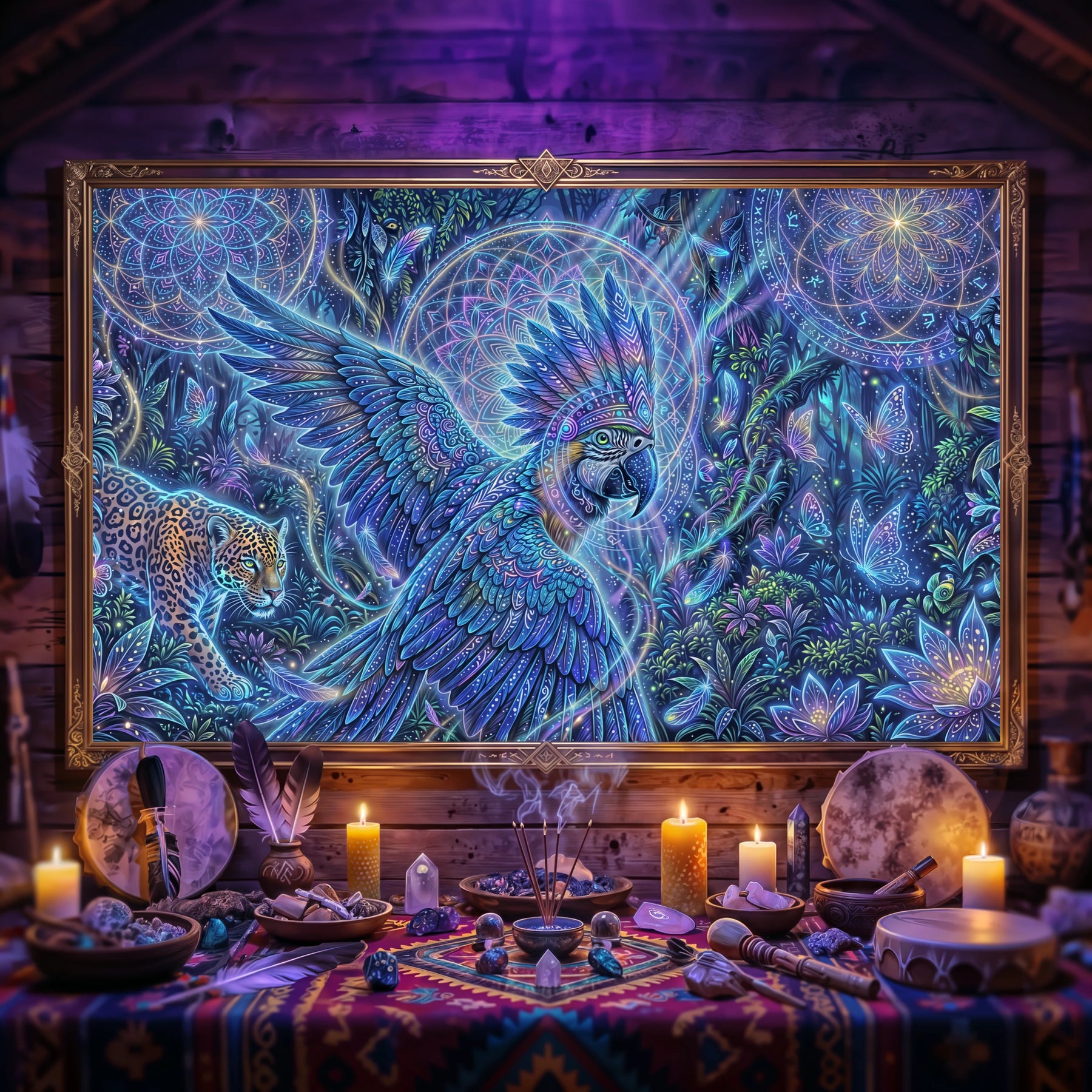Pano Mágico NEON Arara