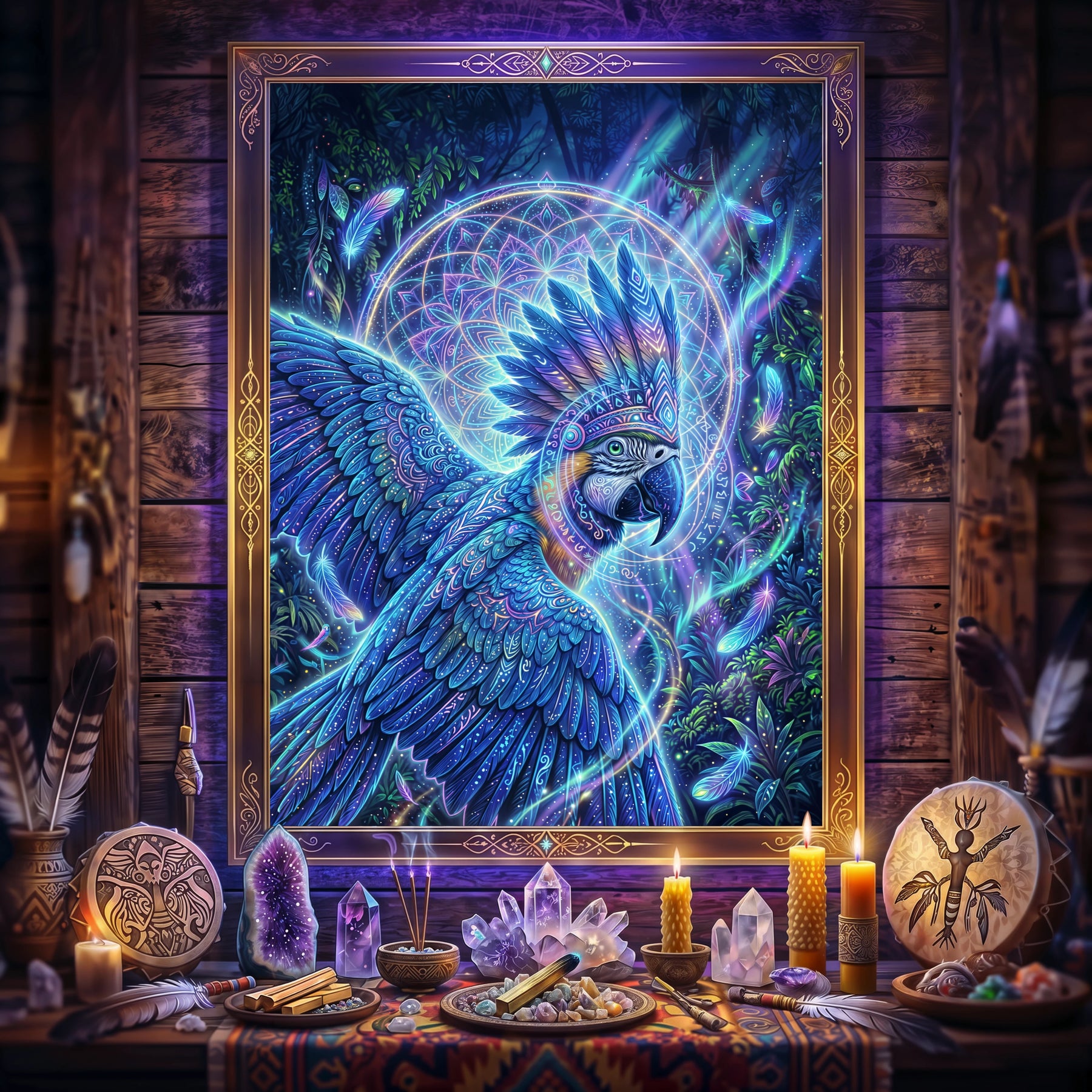 Pano Mágico NEON Arara