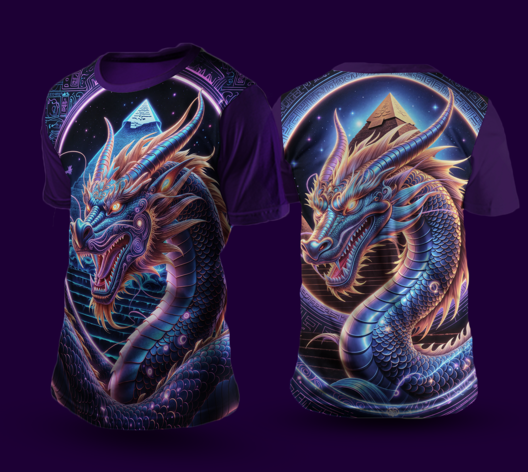 Camiseta NEON Dragão Dourado