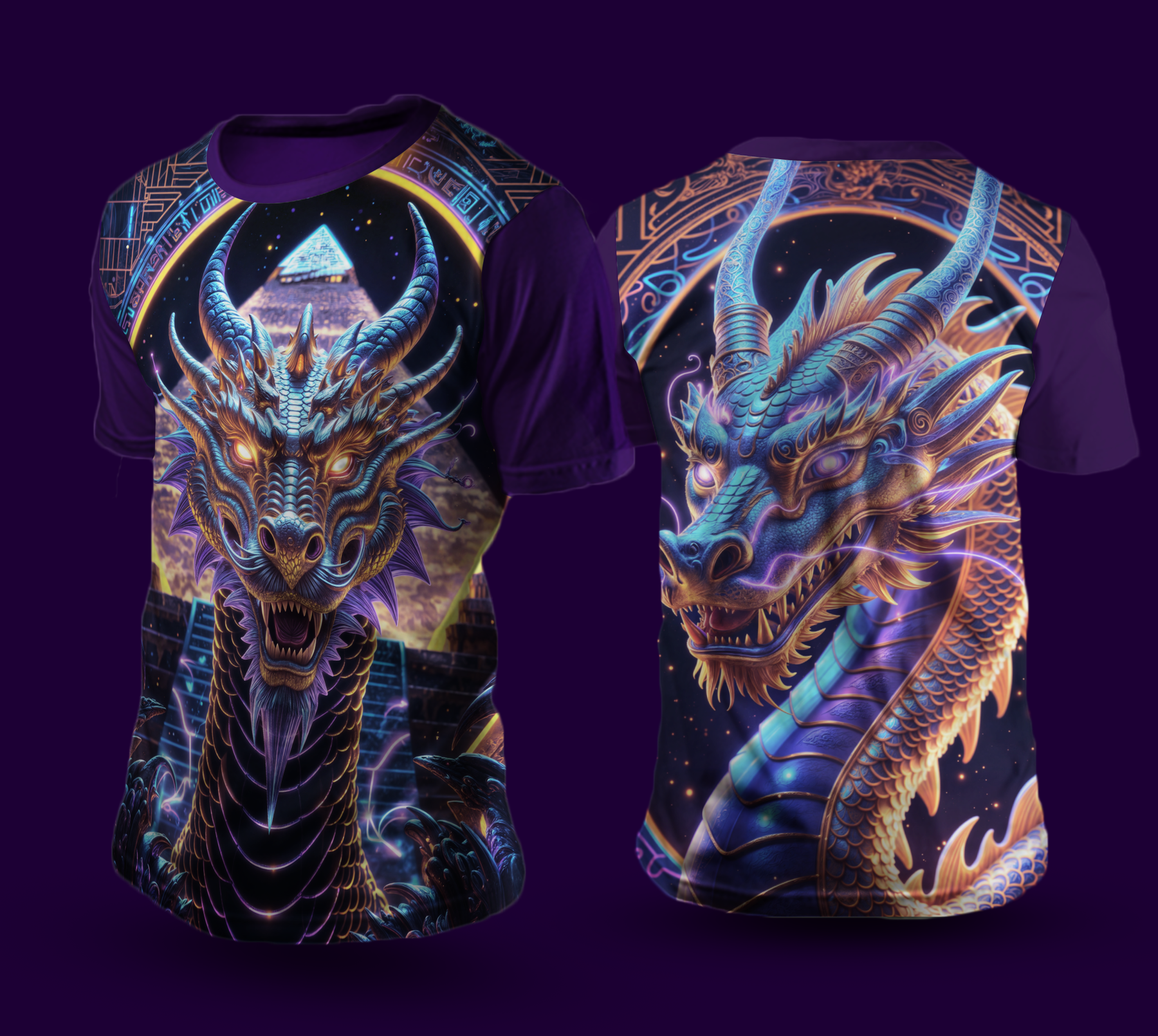 Camiseta NEON Dragão Dourado