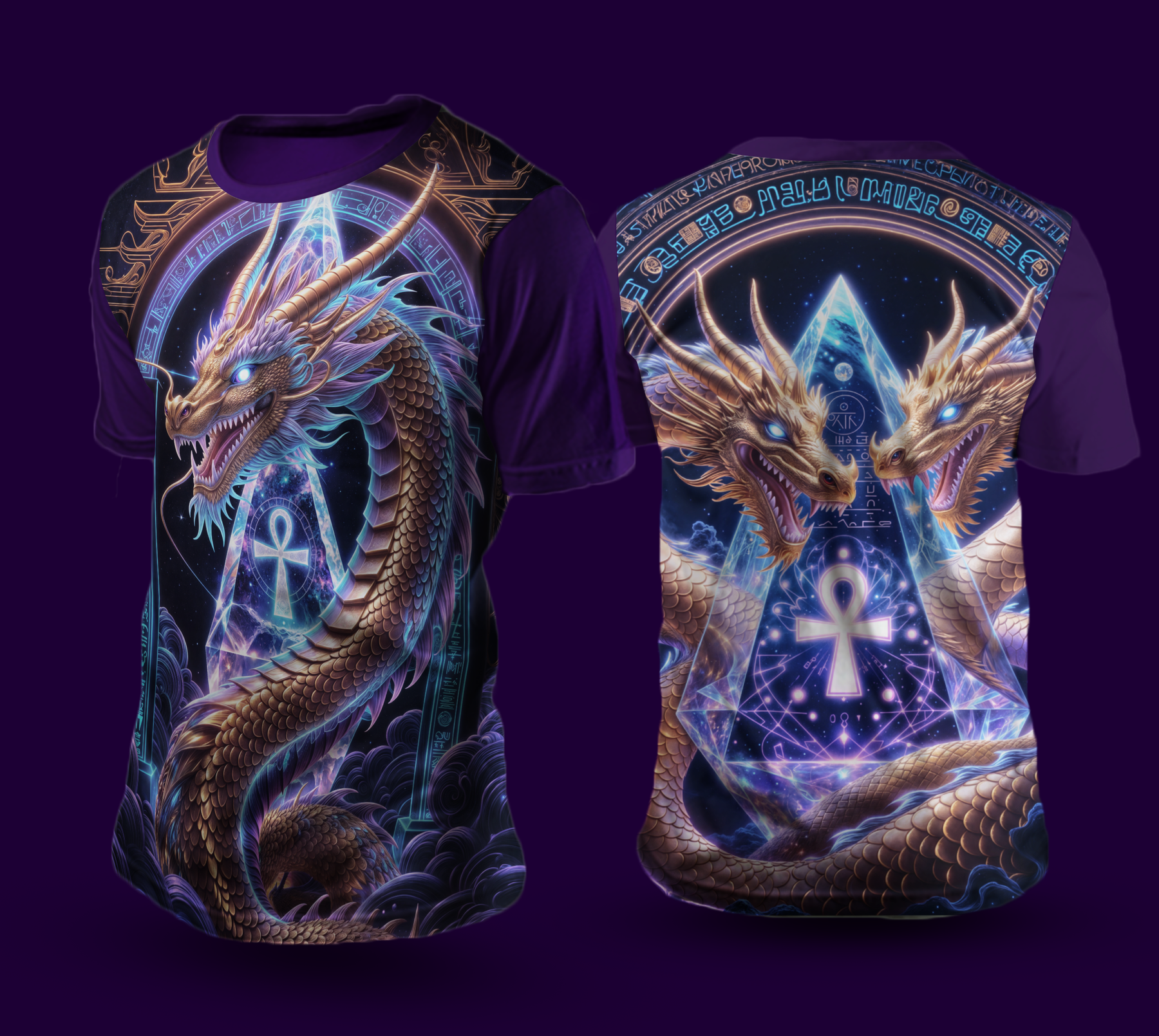 Camiseta NEON Dragão Dourado