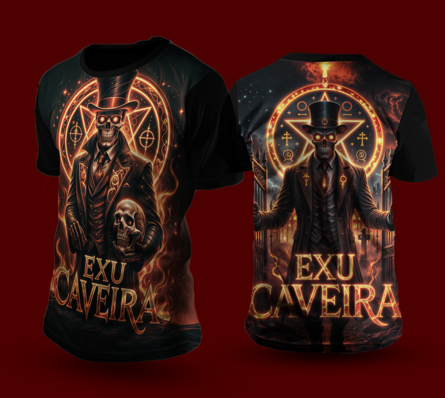 Camiseta NEON Exu Caveira