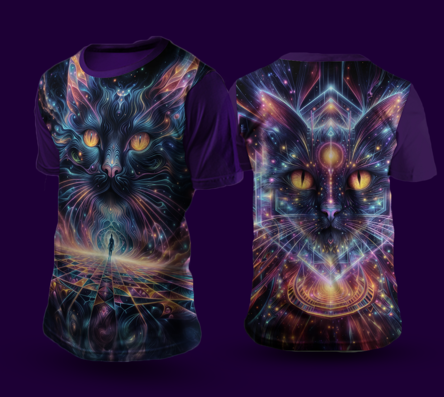 Camiseta NEON Gato
