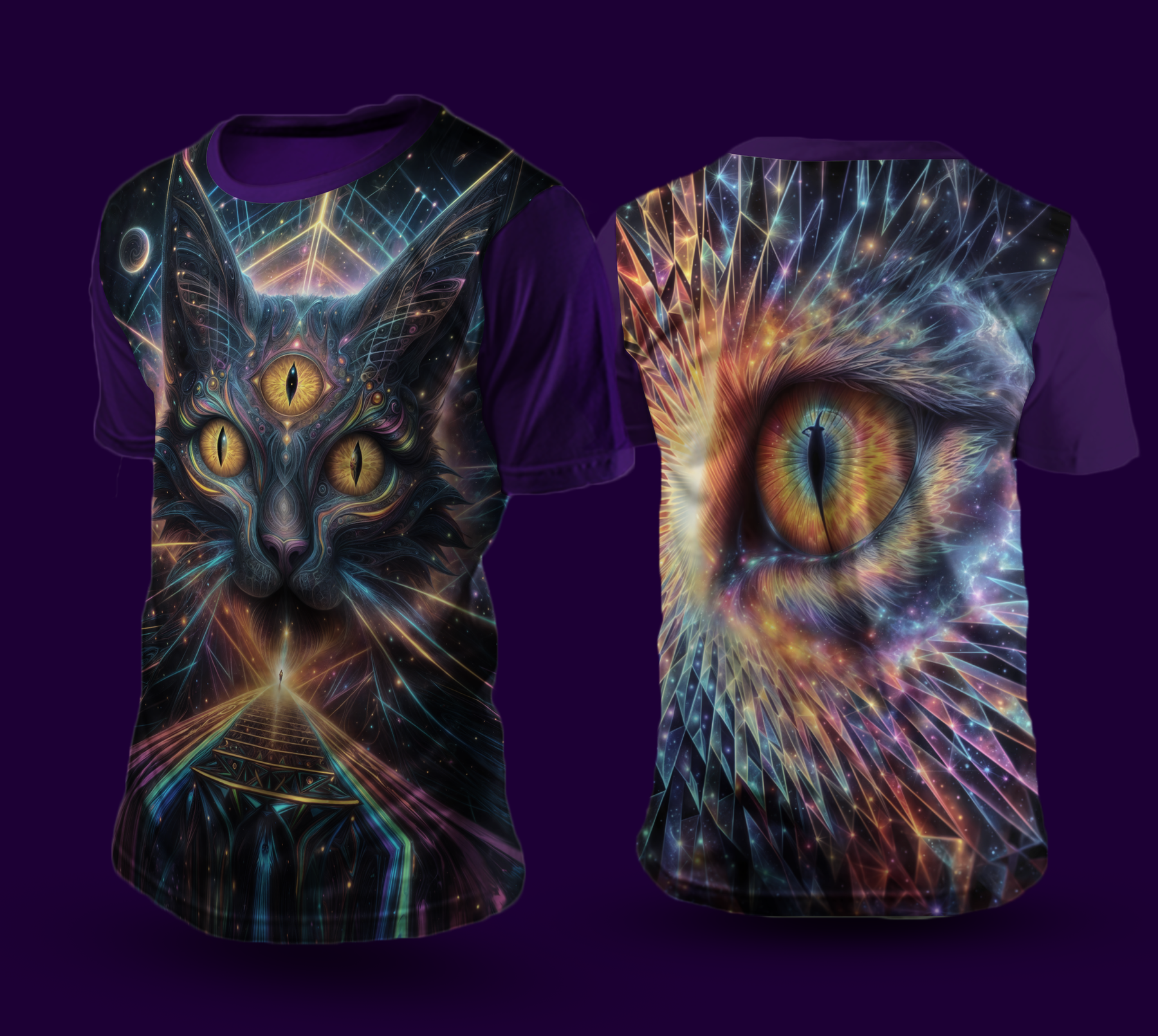Camiseta NEON Gato