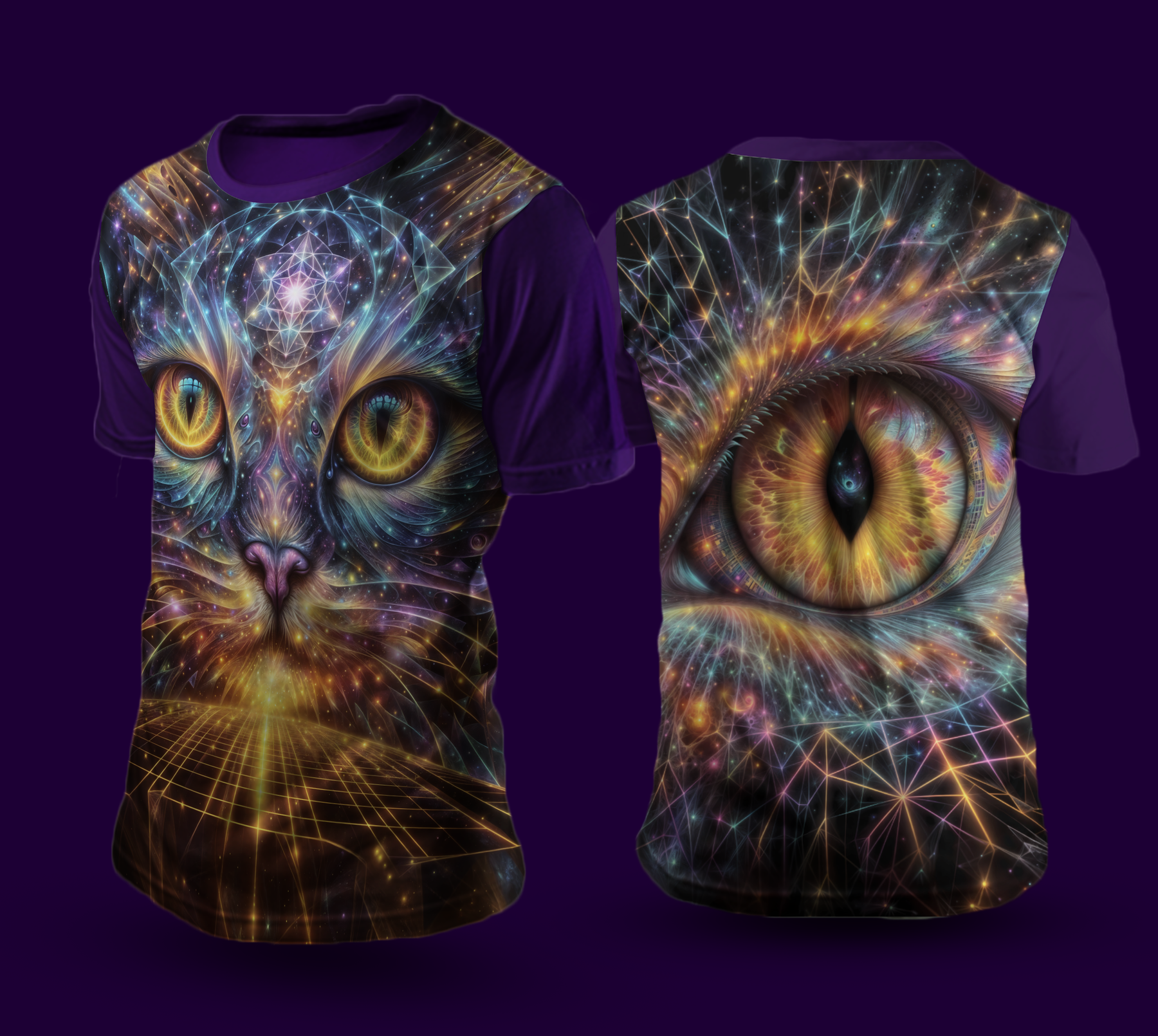 Camiseta NEON Gato