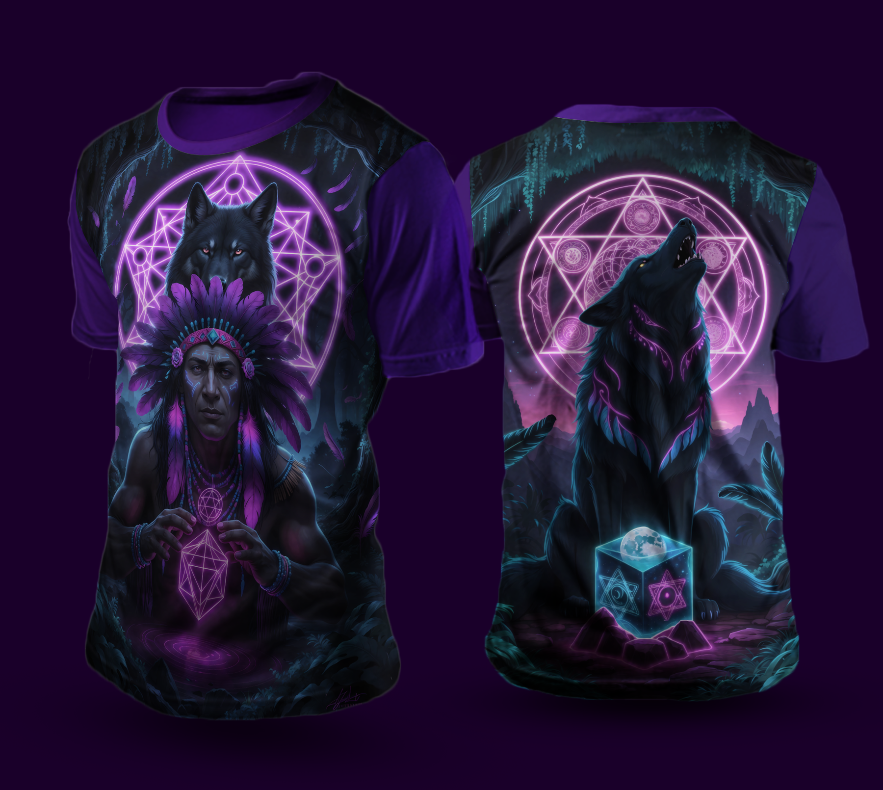 Camiseta NEON Lobo