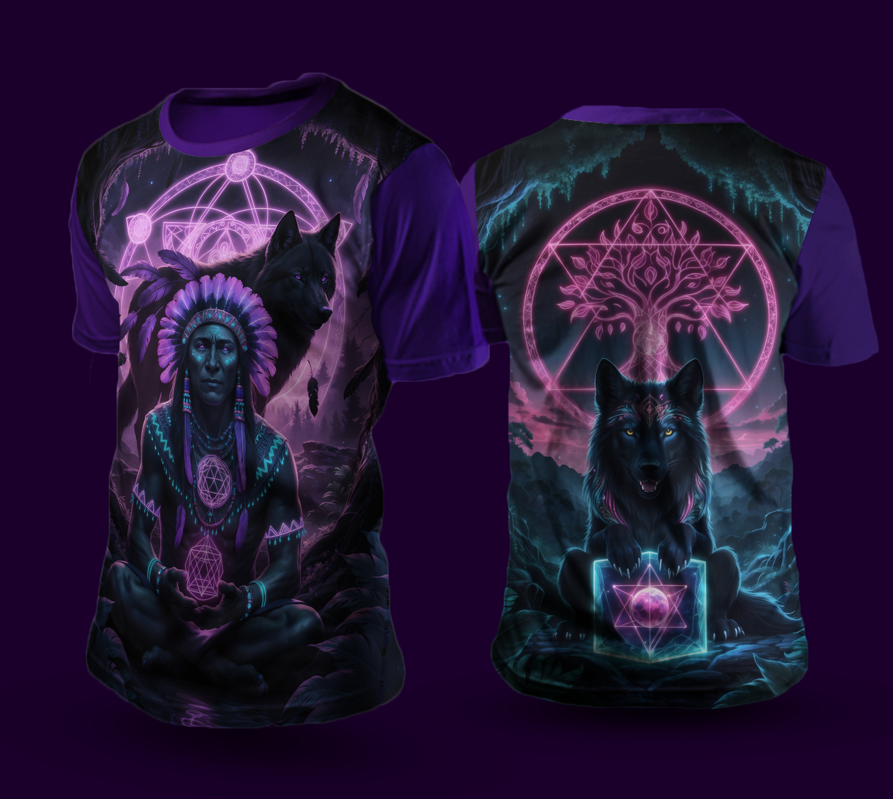 Camiseta NEON Lobo