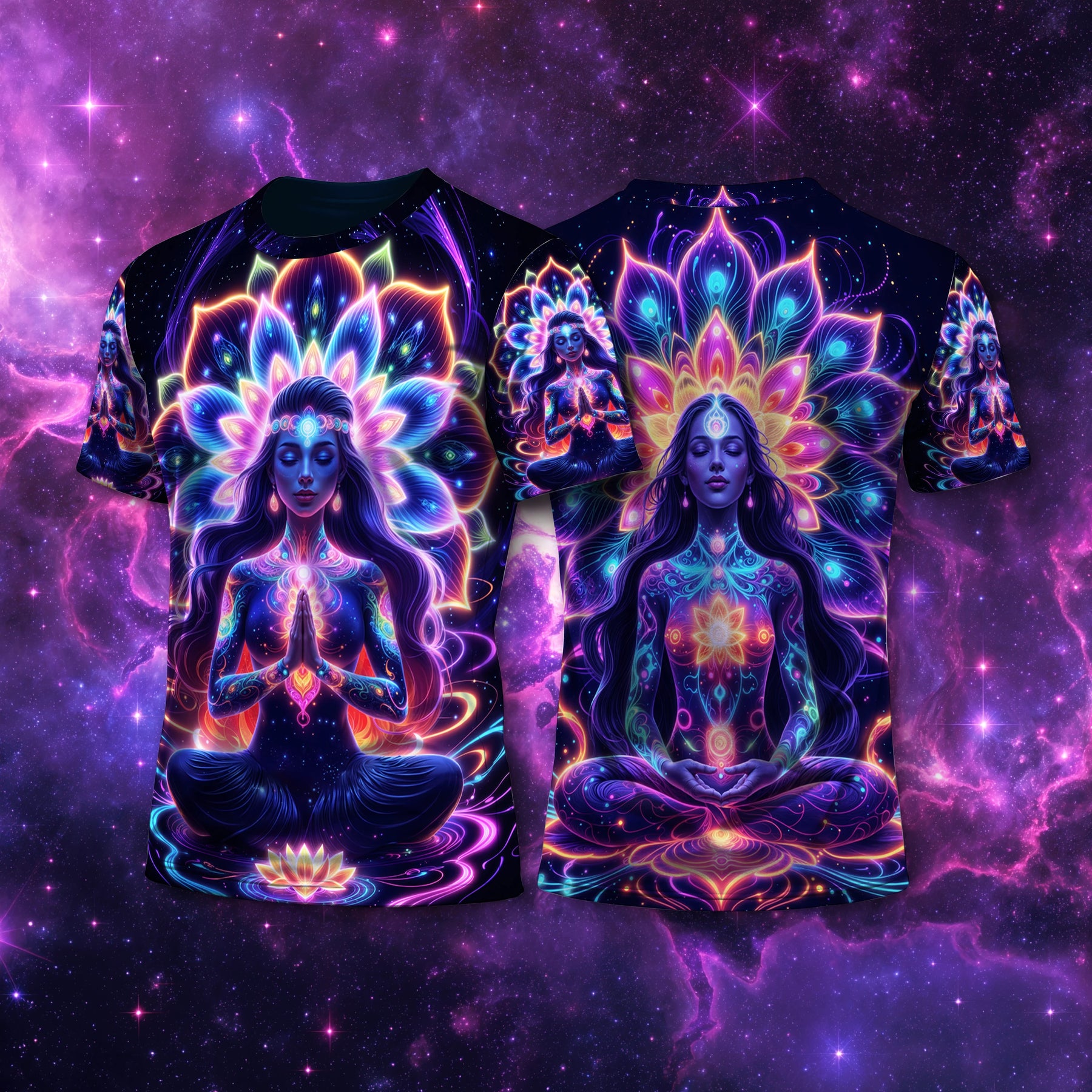 Camiseta NEON Lotus Cósmica