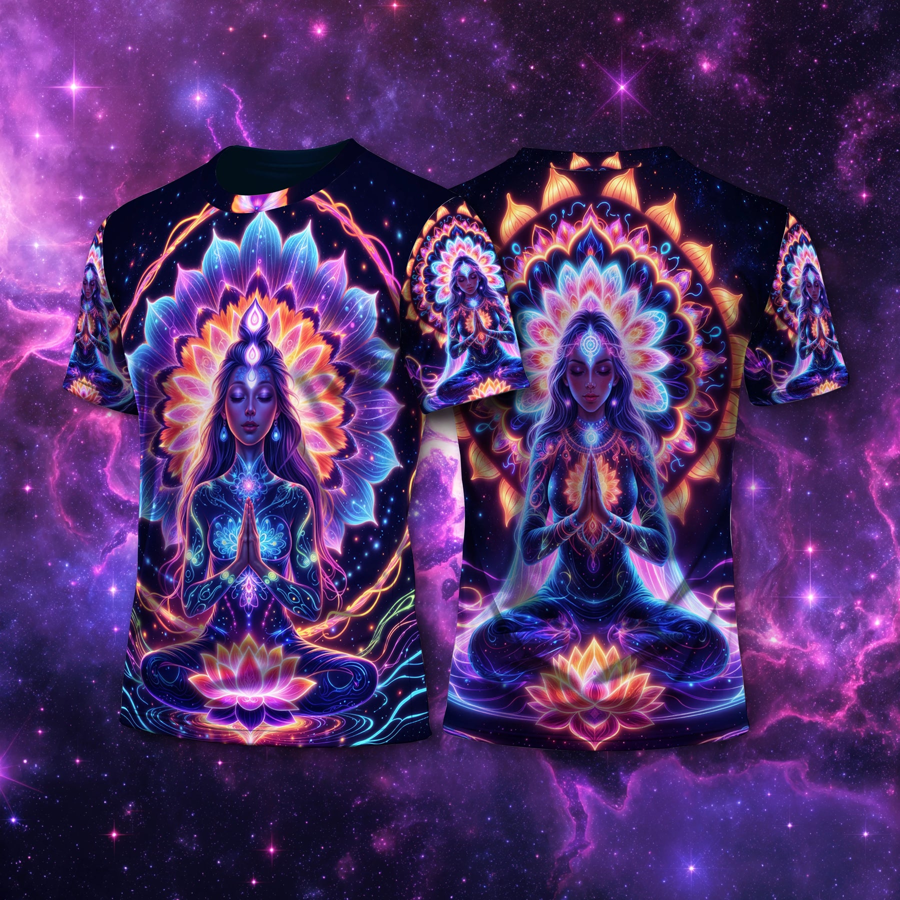 Camiseta NEON Lotus Cósmica