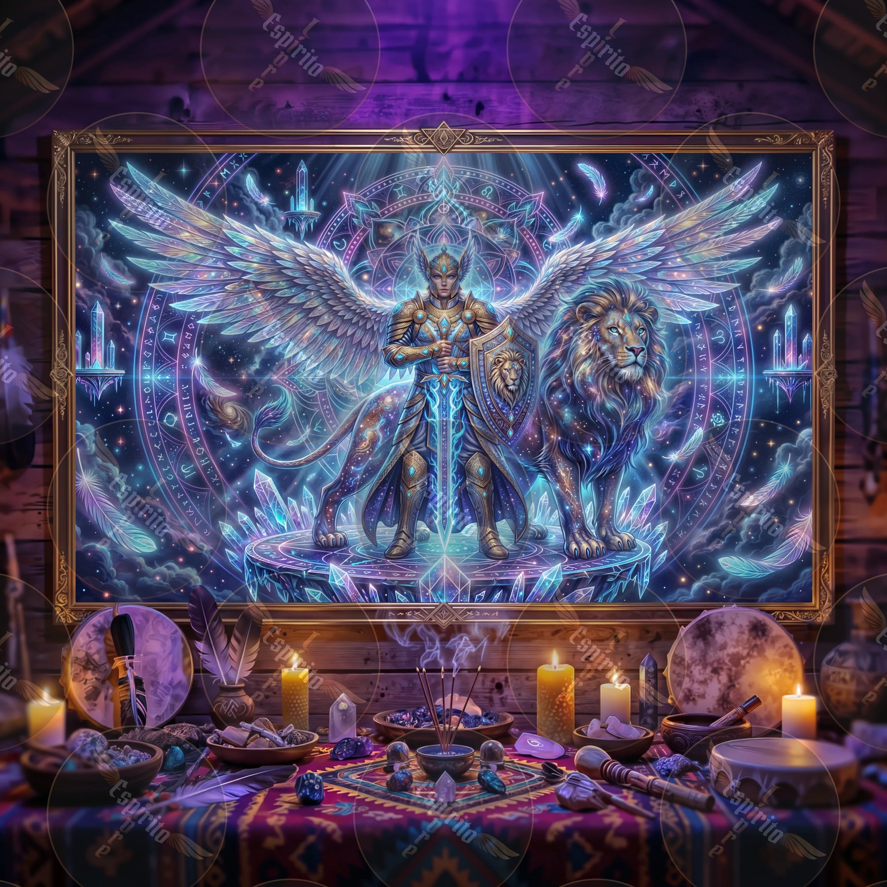 Pano Mágico NEON Arcanjo Miguel