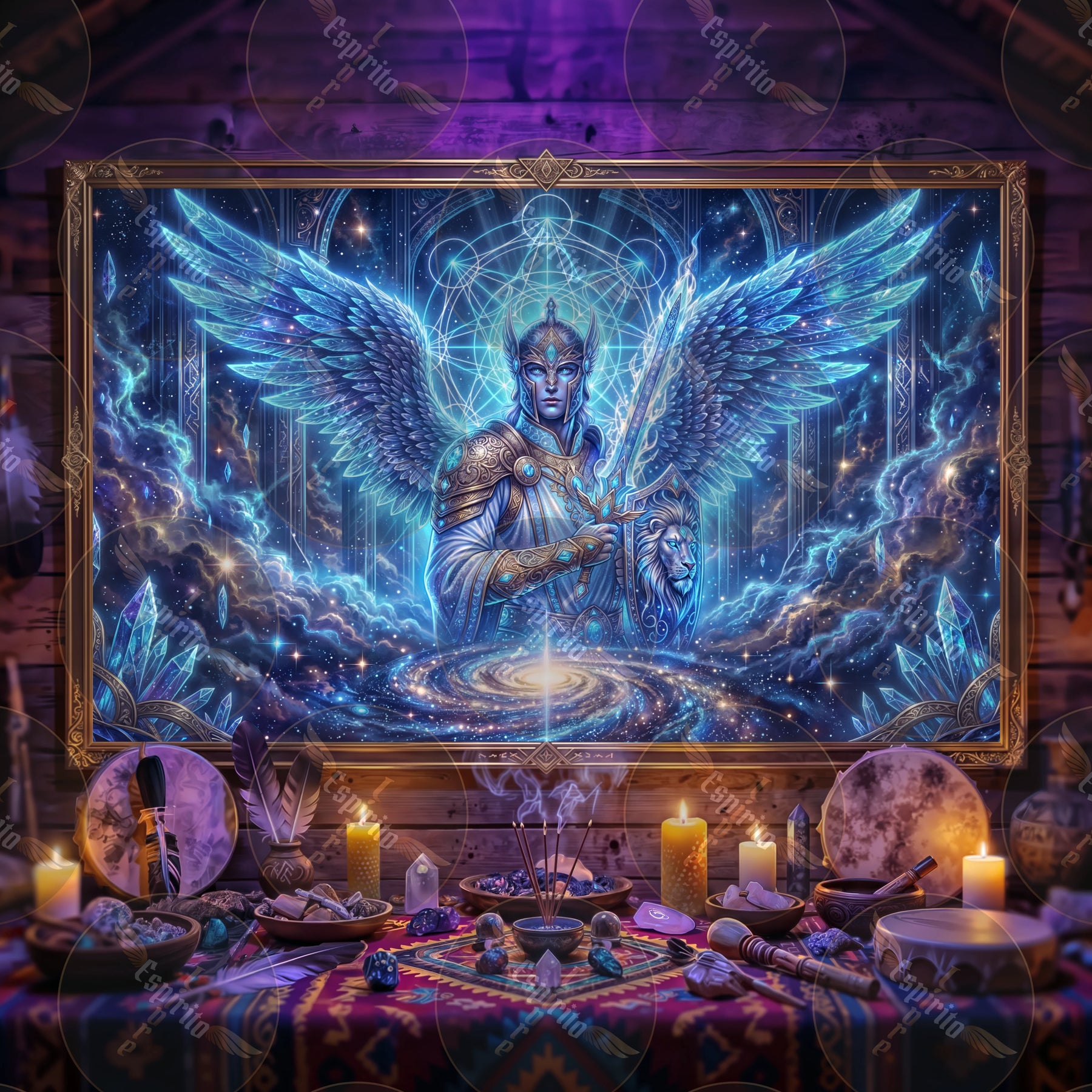 Pano Mágico NEON Arcanjo Miguel
