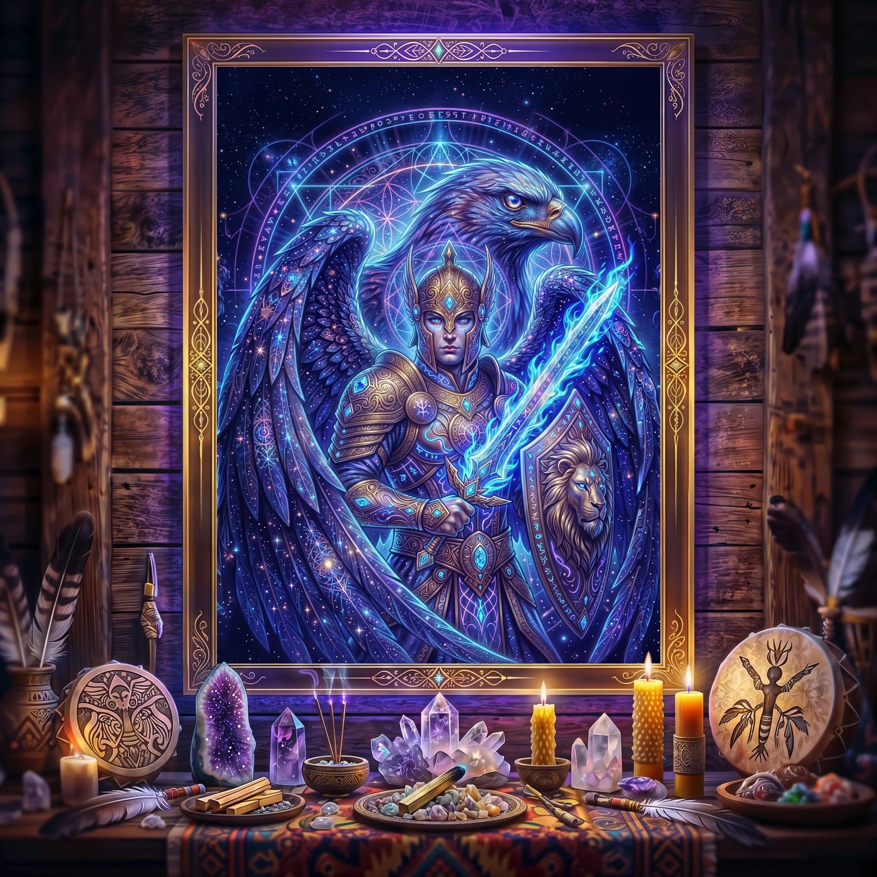 Pano Mágico NEON Arcanjo Miguel