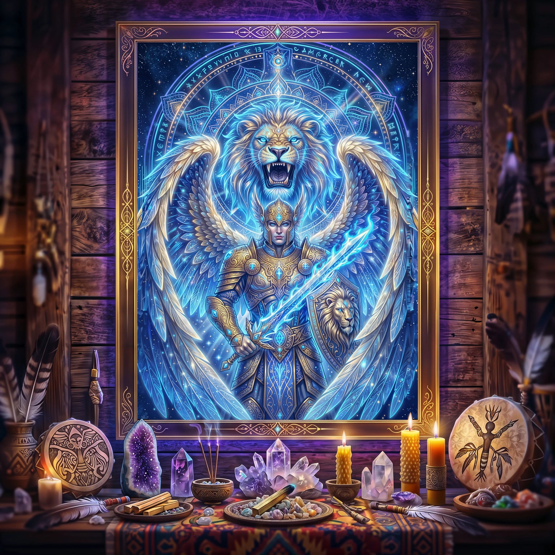 Pano Mágico NEON Arcanjo Miguel