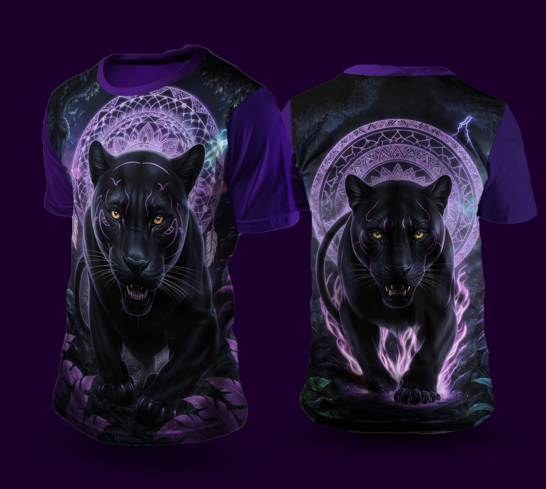 Camiseta NEON Pantera Negra