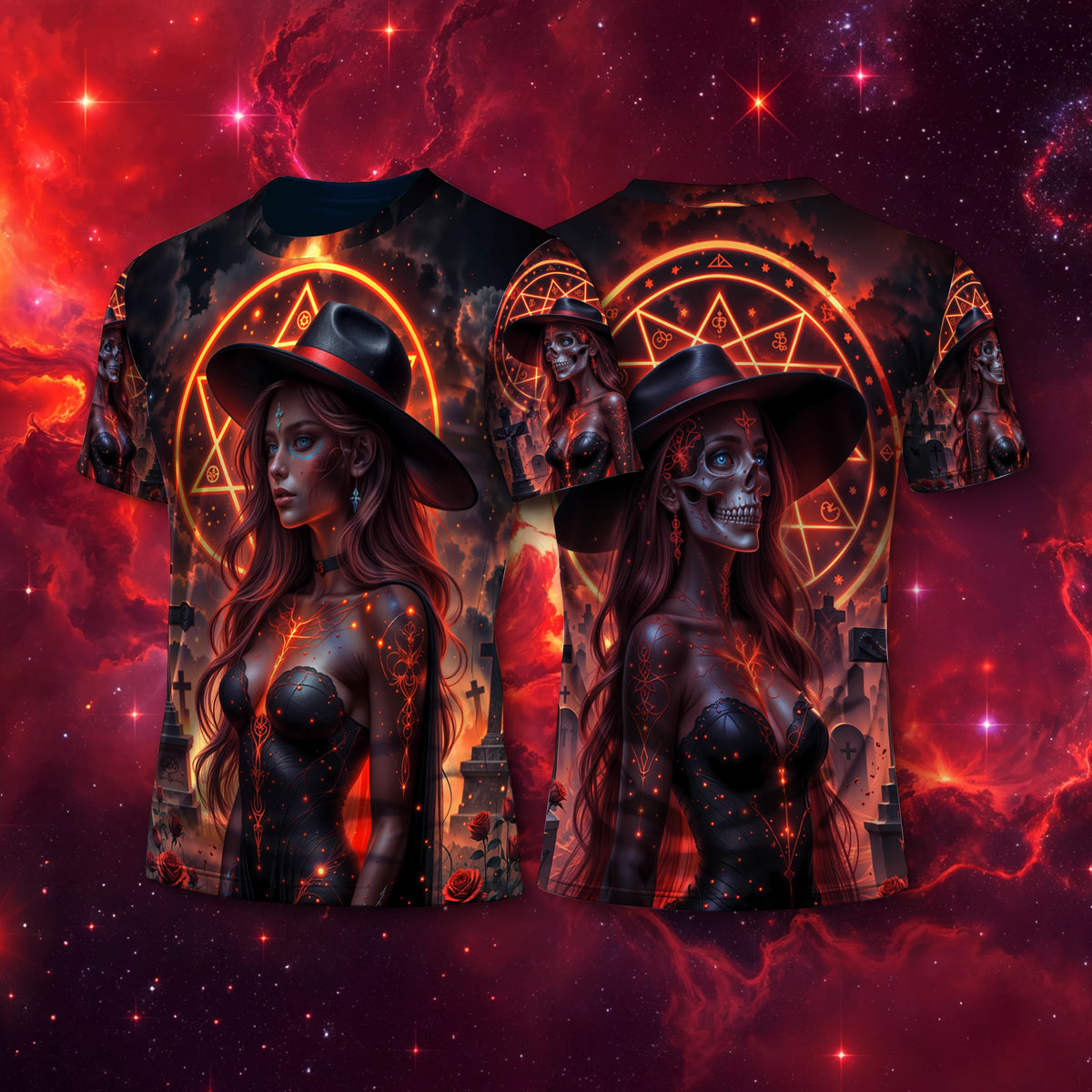 Camiseta NEON Rosa Caveira – 3