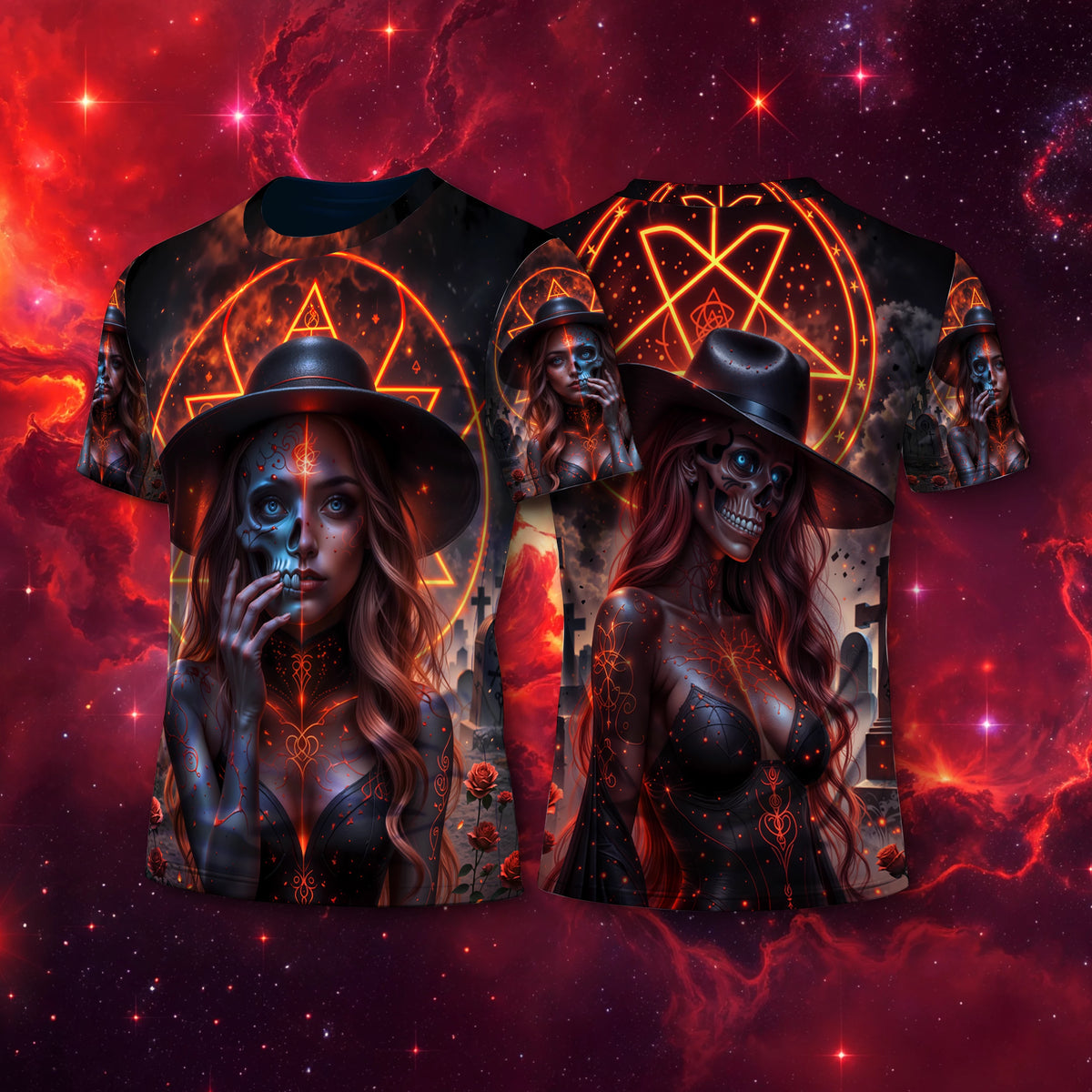 Camiseta NEON Rosa Caveira – 5