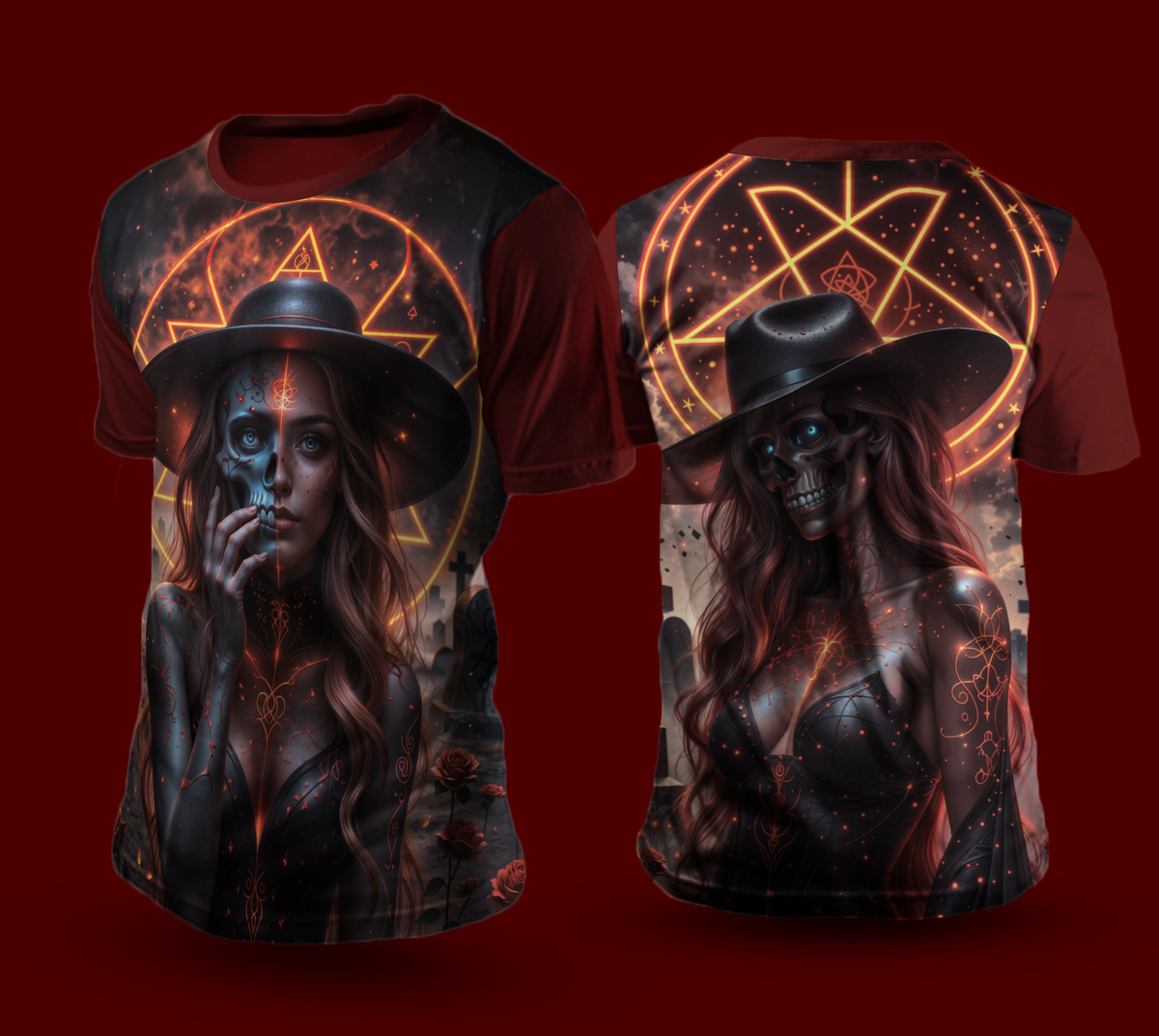 Camiseta NEON Rosa Caveira – 5