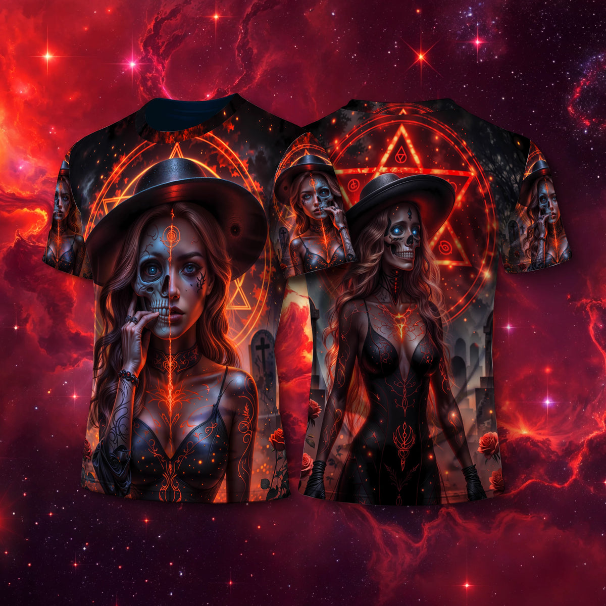 Camiseta NEON Rosa Caveira – 6