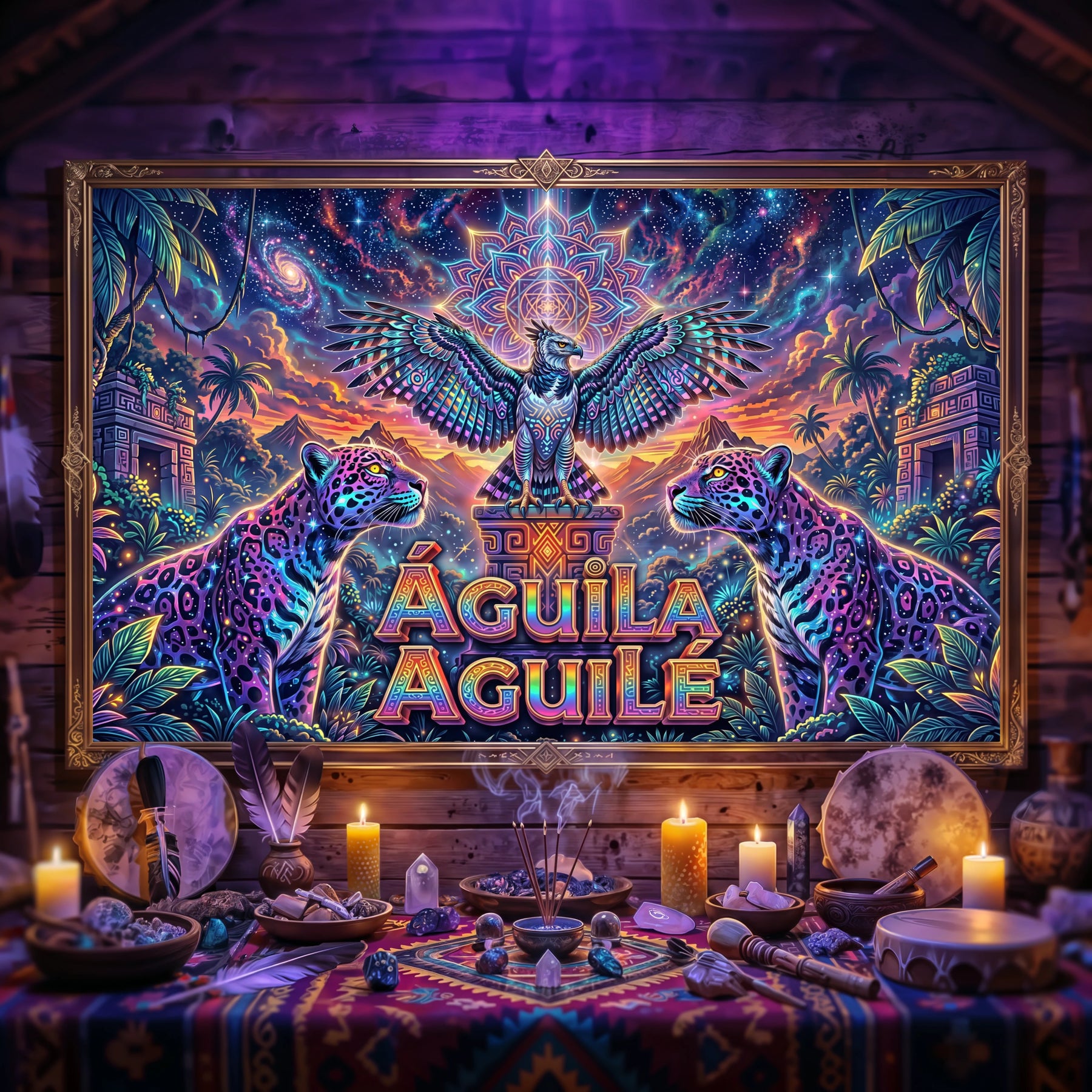 Pano Mágico NEON Águia Aguilé