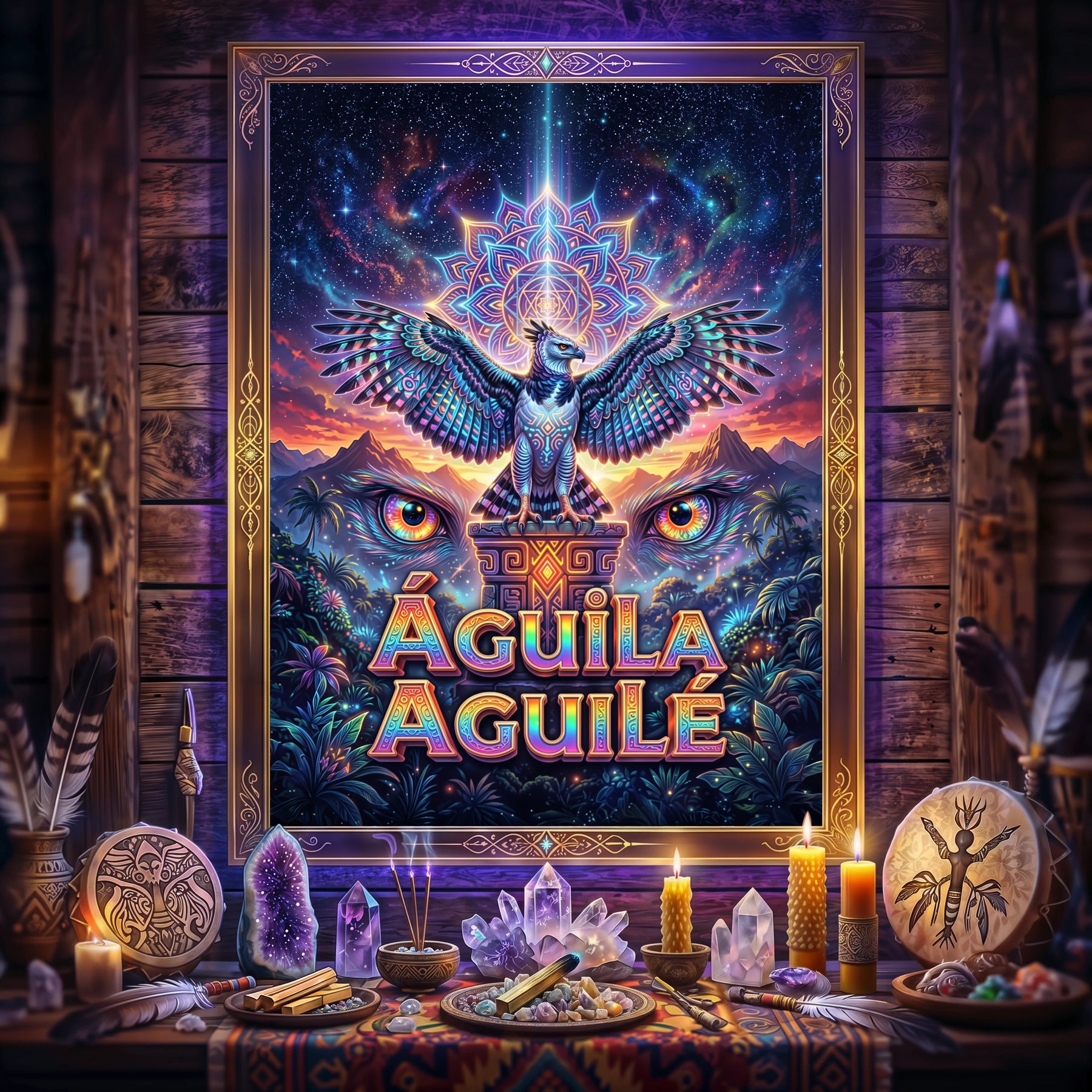 Pano Mágico NEON Águia Aguilé