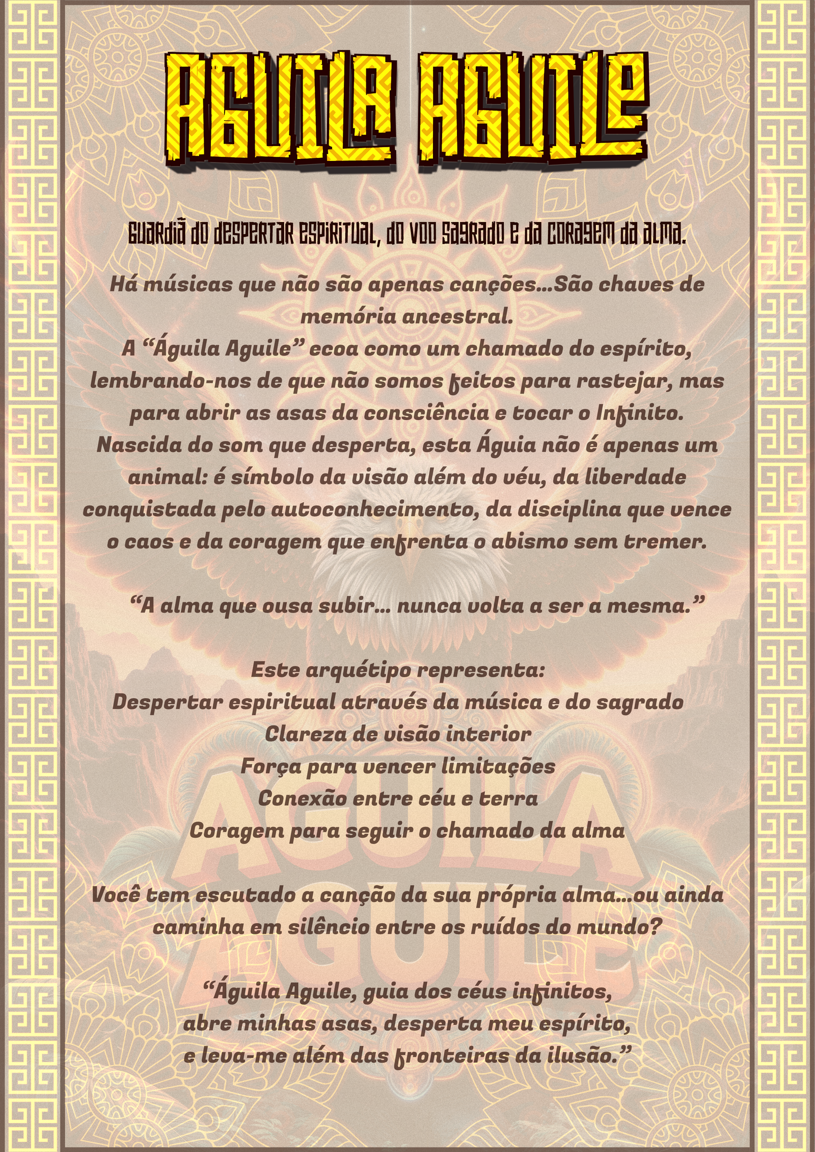 Card da Força – Pano Mágico NEON Águia Aguilé