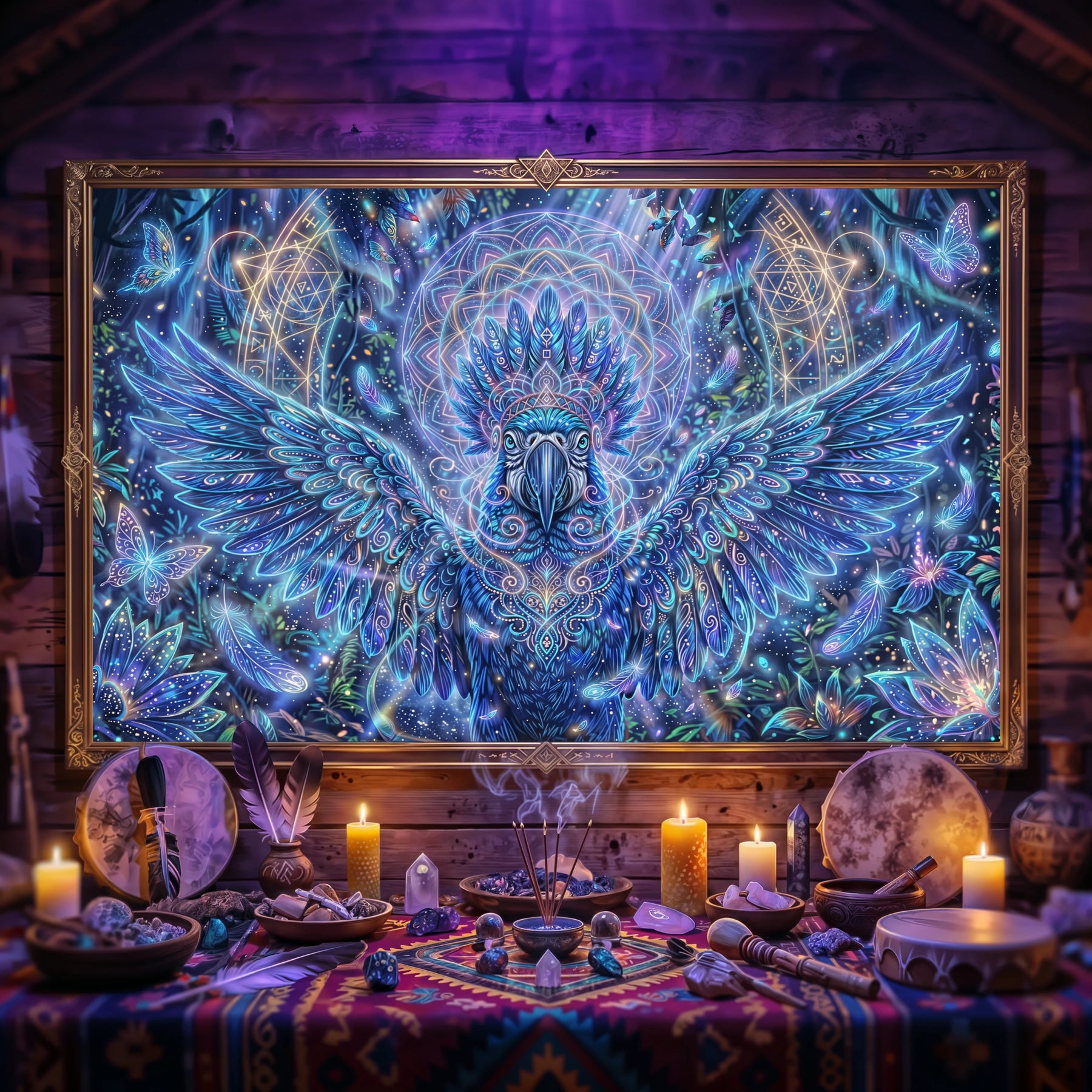 Pano Mágico NEON Arara
