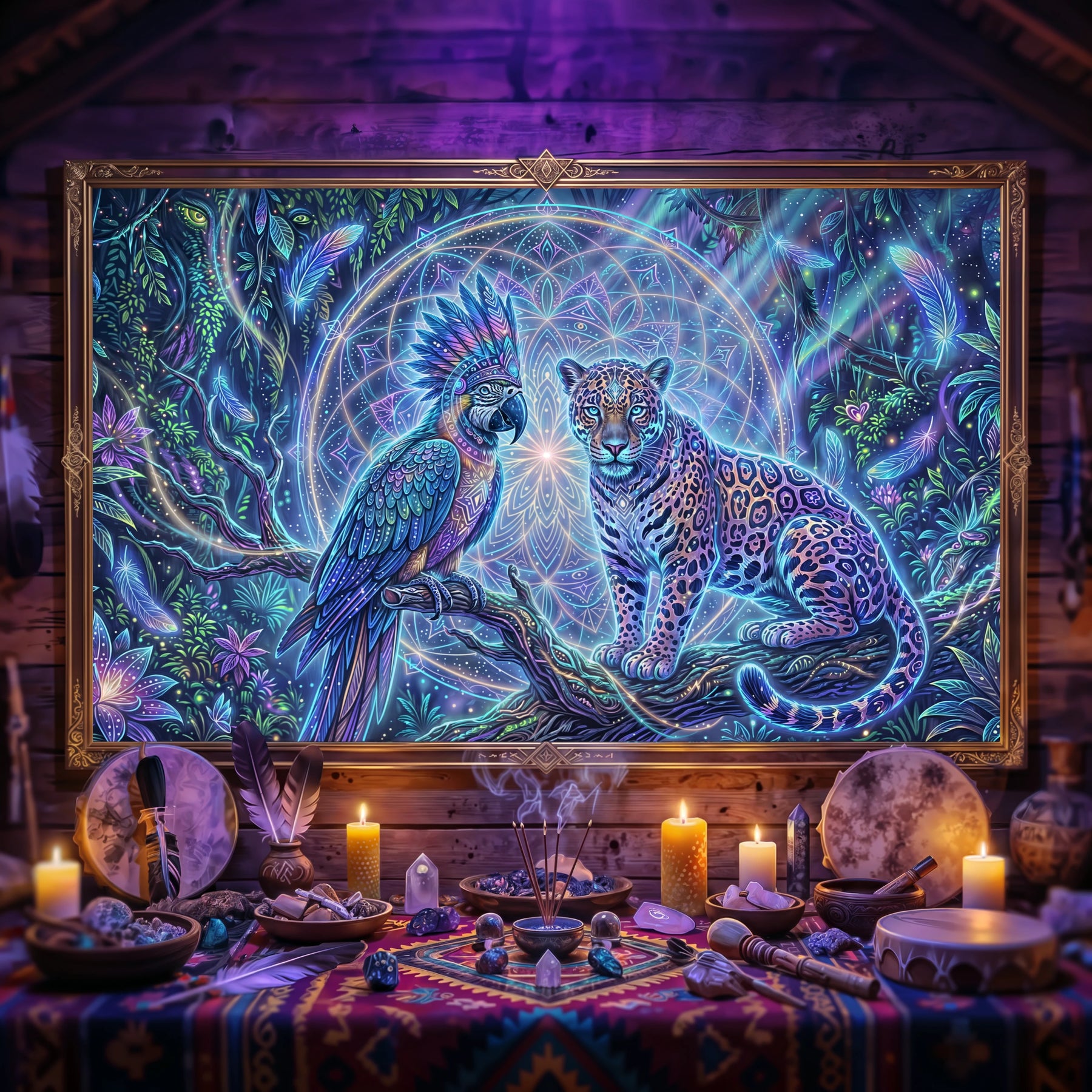 Pano Mágico NEON Arara