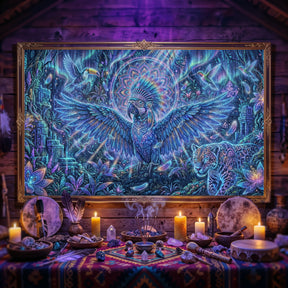 Pano Mágico NEON Arara