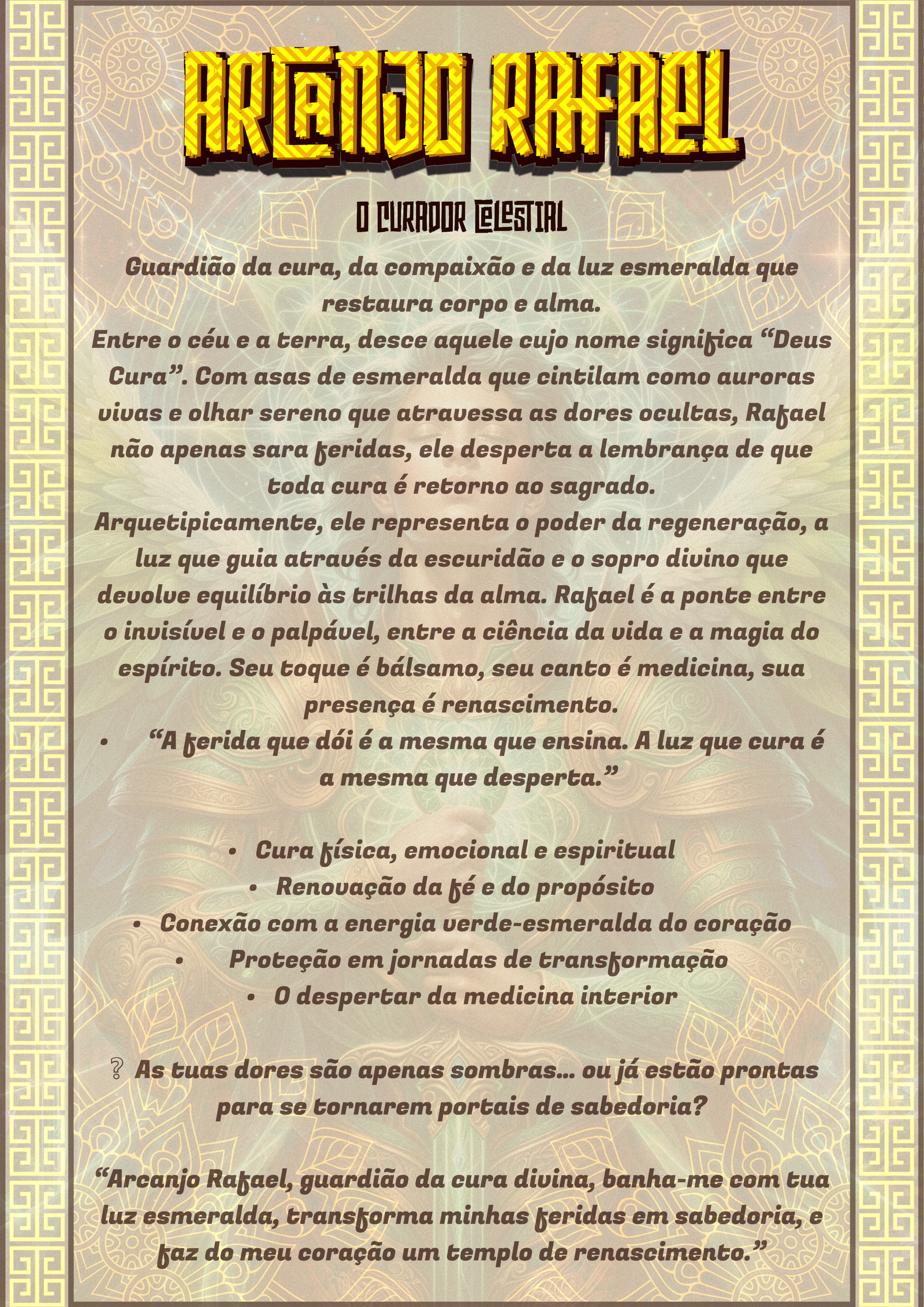 Card da Força – Camiseta NEON Arcanjo Rafael