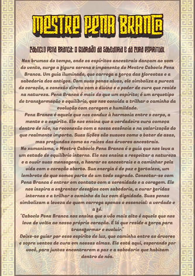 Card da Força – Camiseta NEON Mestre Pena Branca