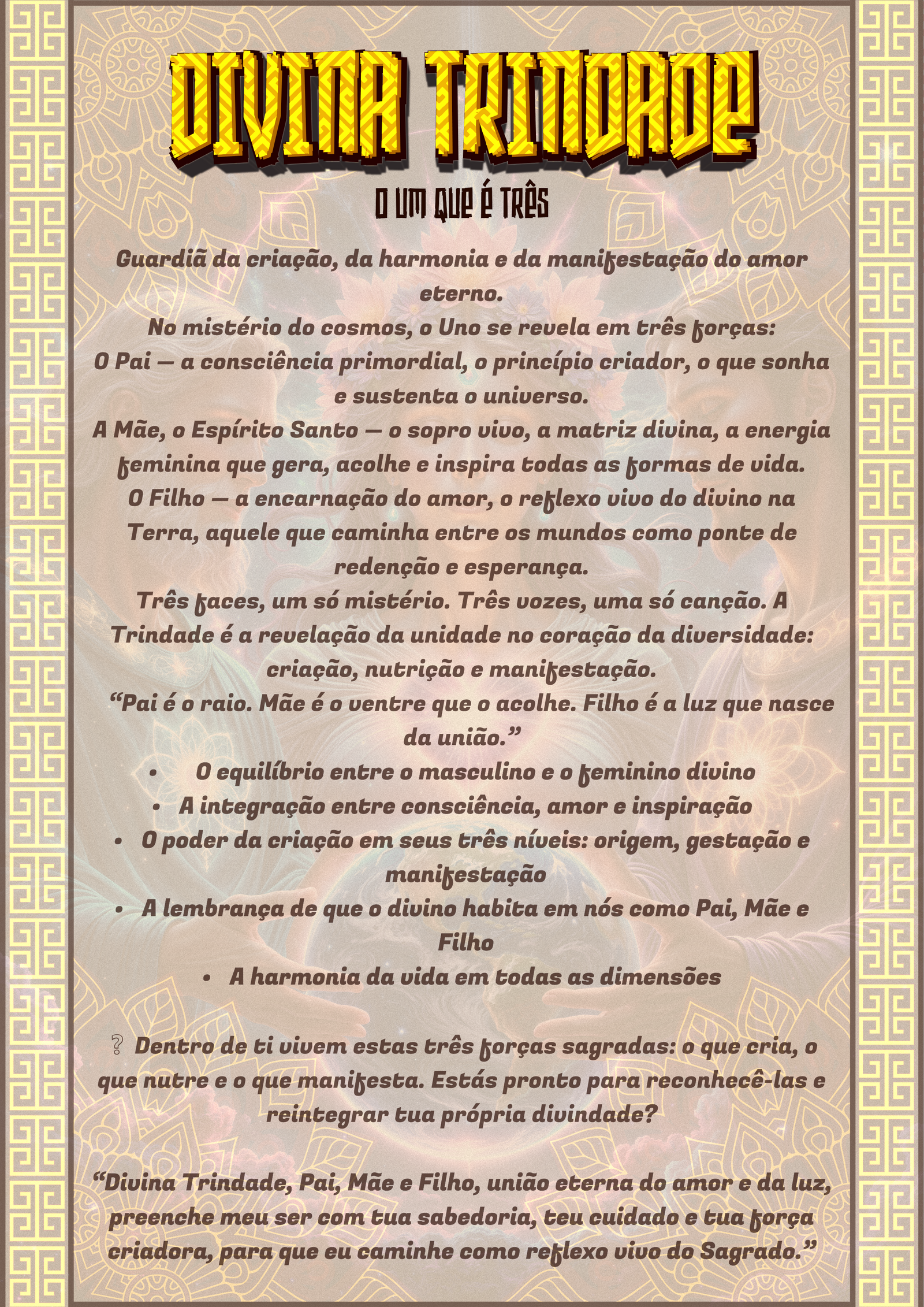 Card da Força – Camiseta NEON Divina Trindade