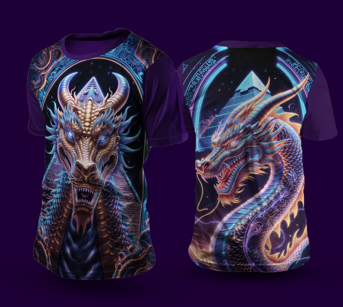 Camiseta NEON Dragão Dourado