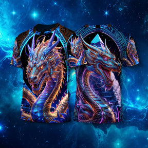 Camiseta NEON Dragão Dourado