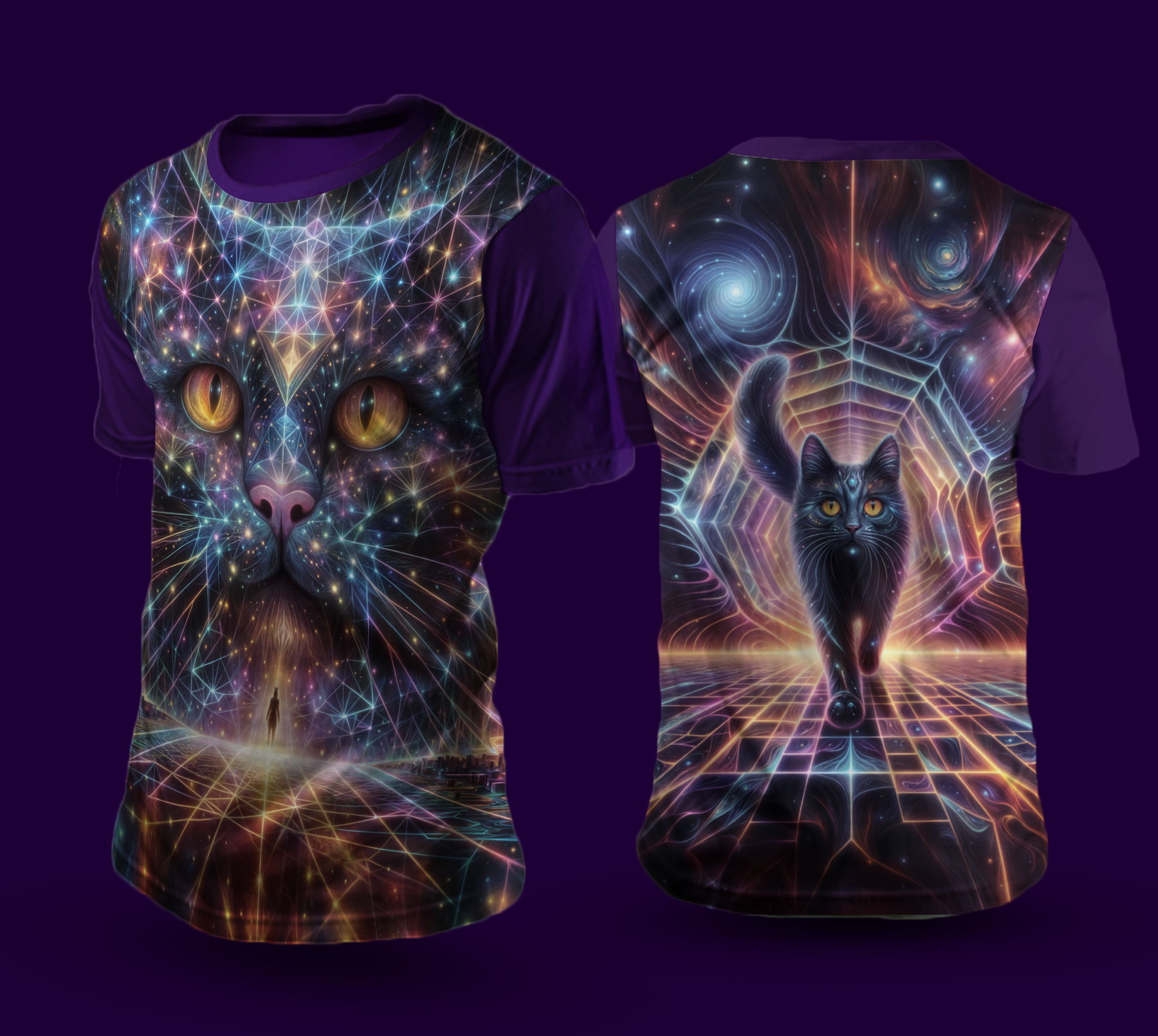 Camiseta NEON Gato