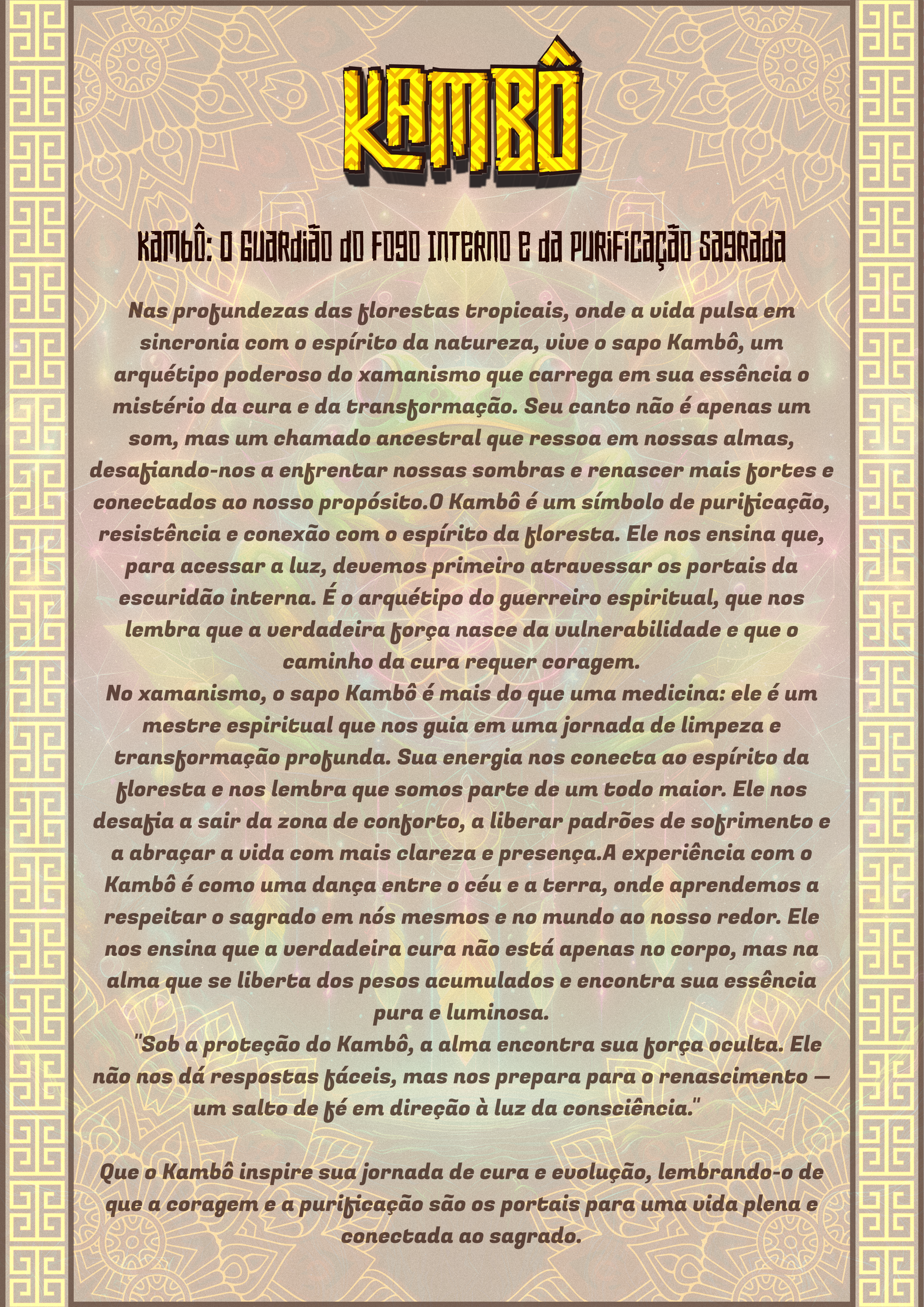 Card da Força – Camiseta NEON Kambô