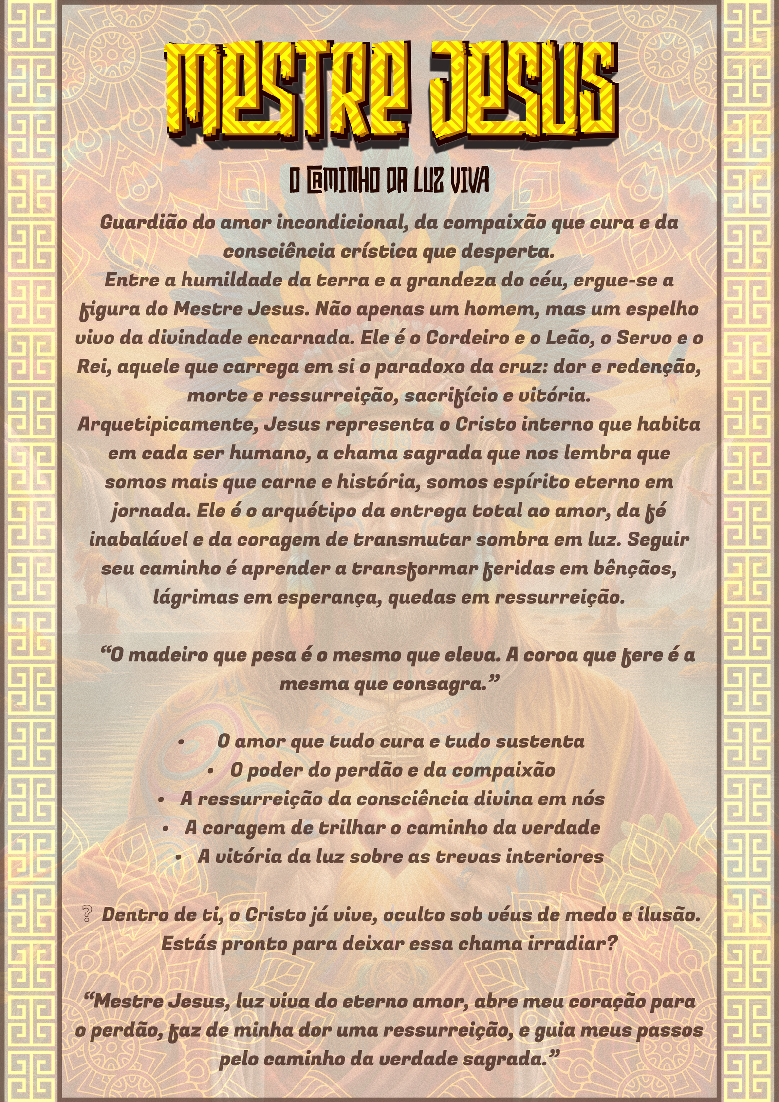 Card da Força – Camiseta NEON Mestre Jesus