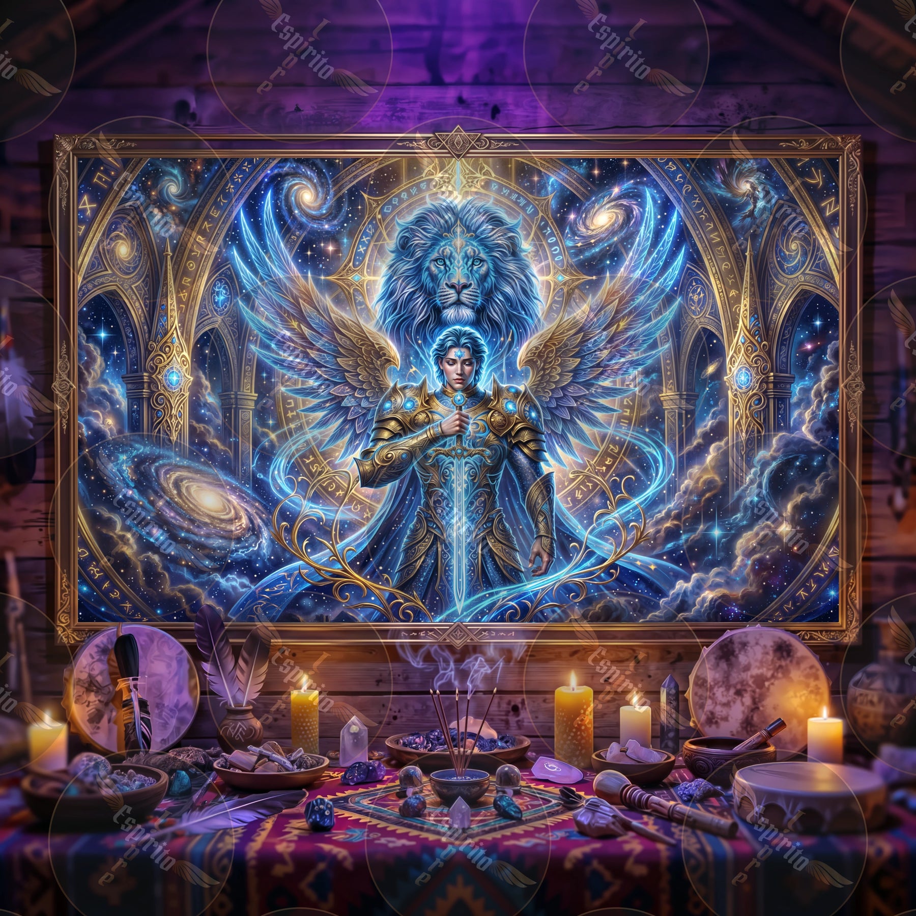 Pano Mágico NEON Arcanjo Miguel