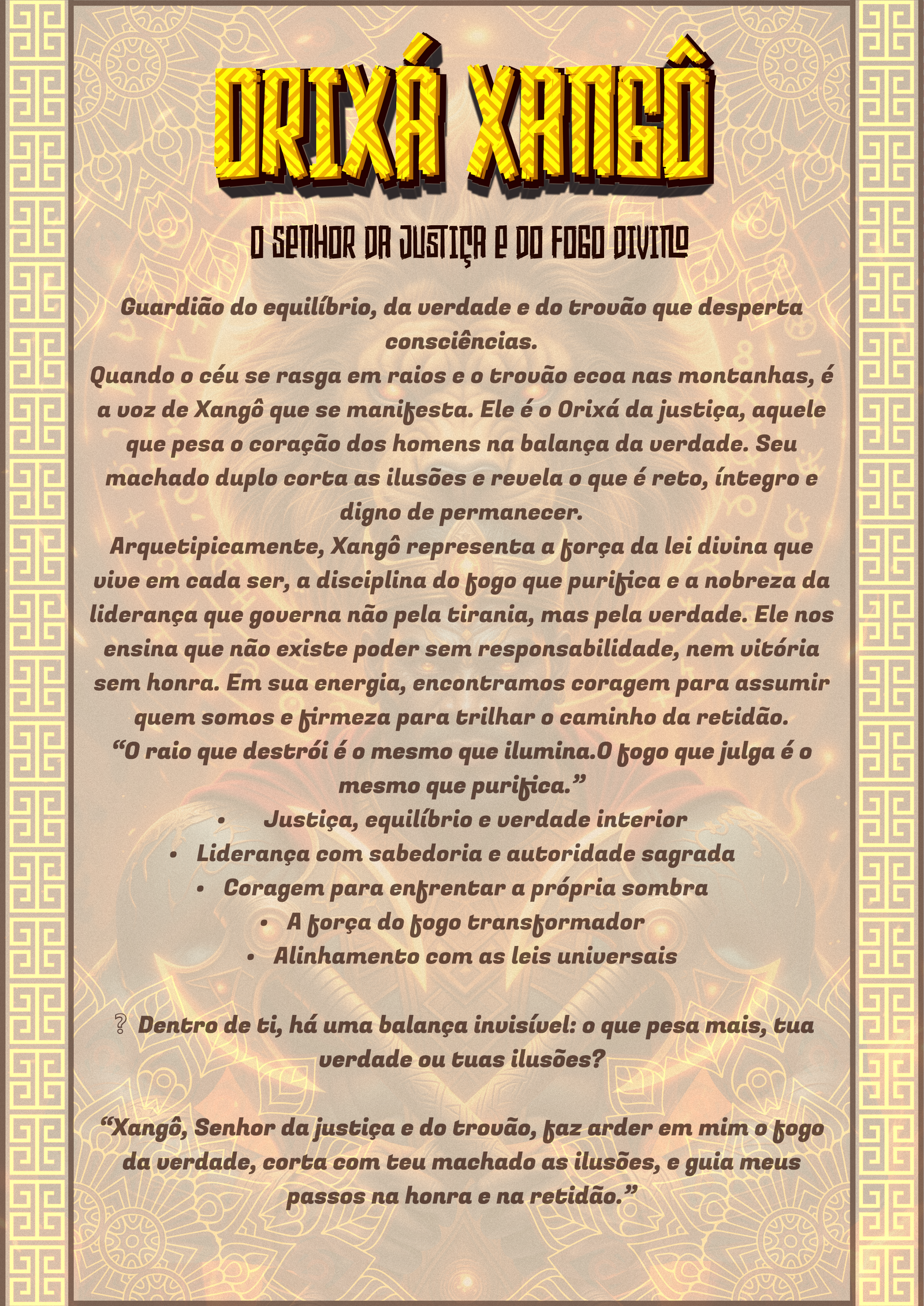 Card da Força – Camiseta NEON Xangô