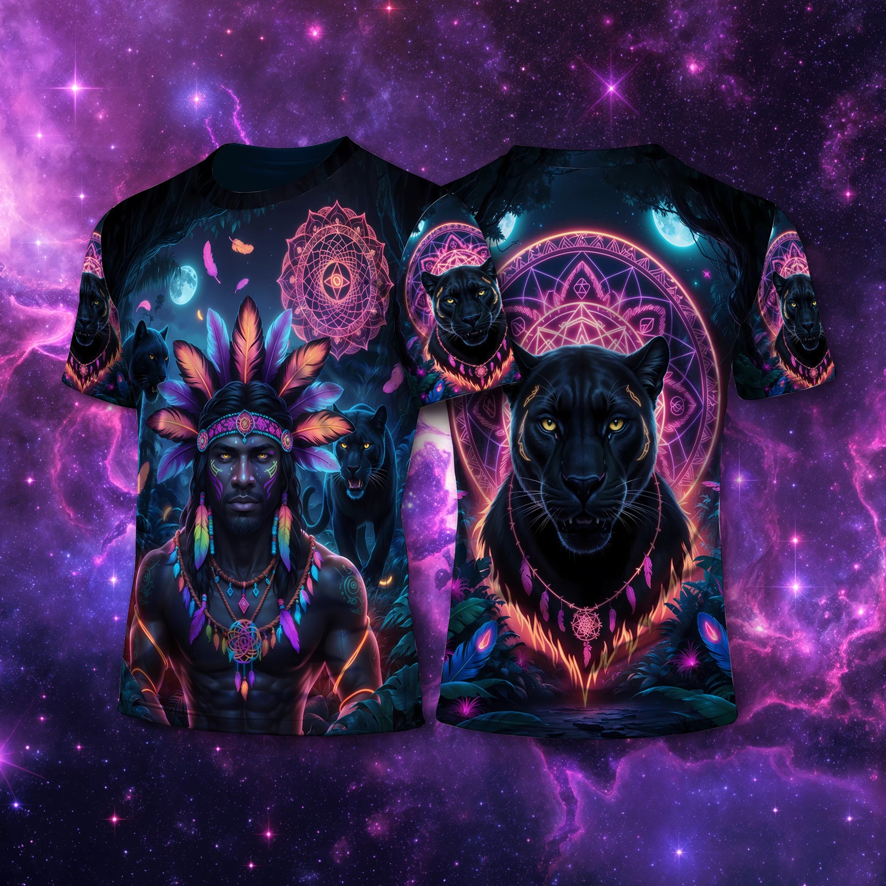 Camiseta NEON Pantera Negra