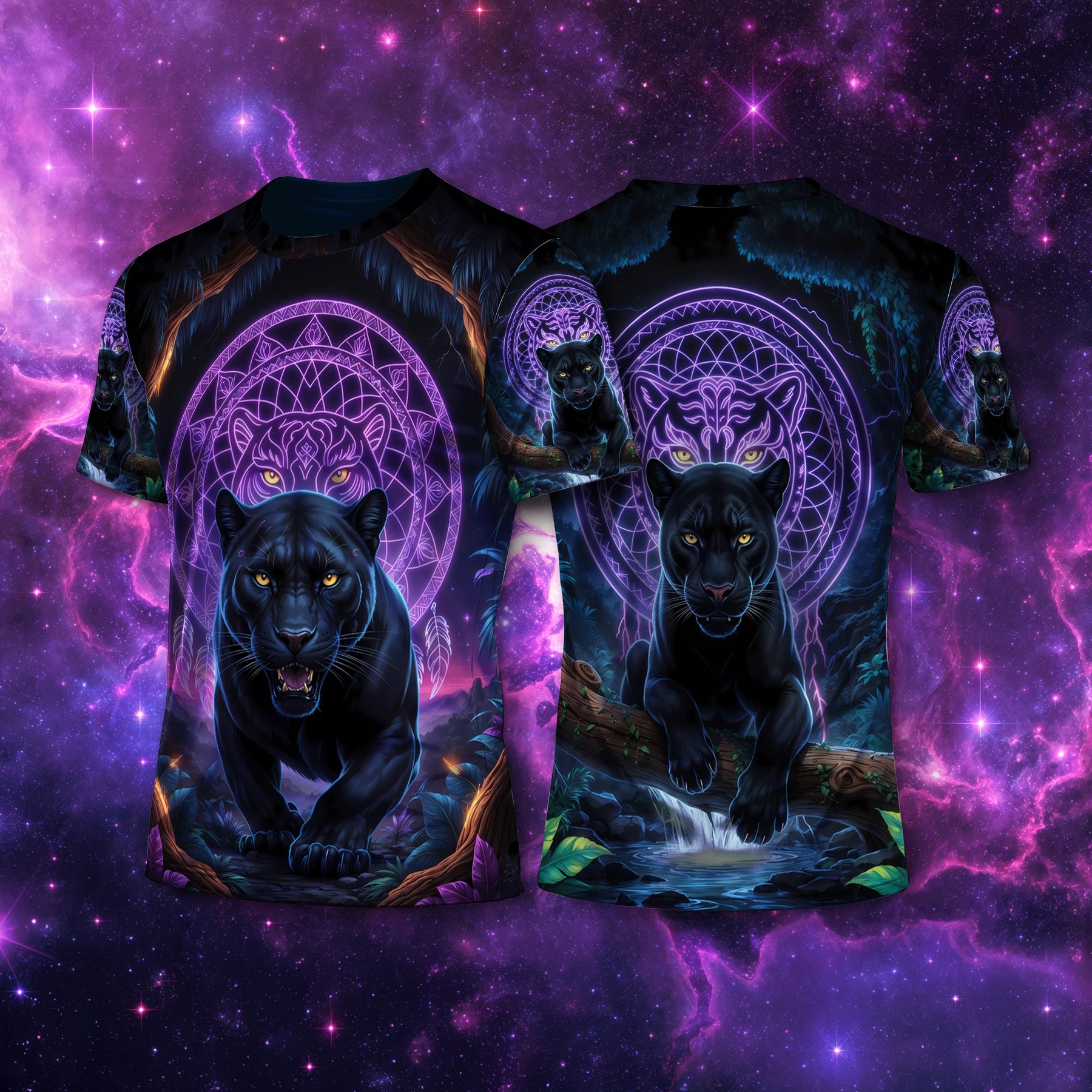 Camiseta NEON Pantera Negra