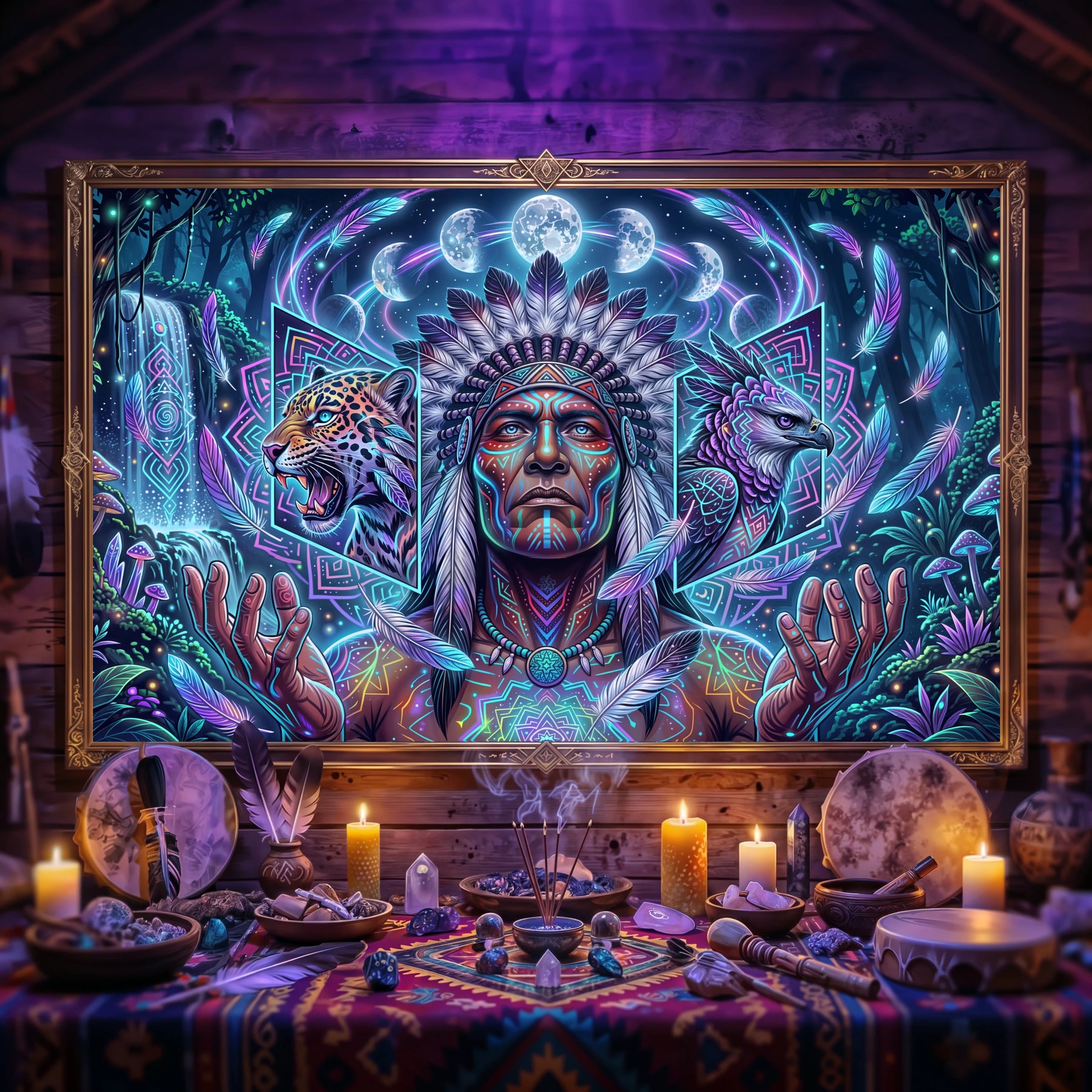Pano Mágico NEON Mestre Pena Branca