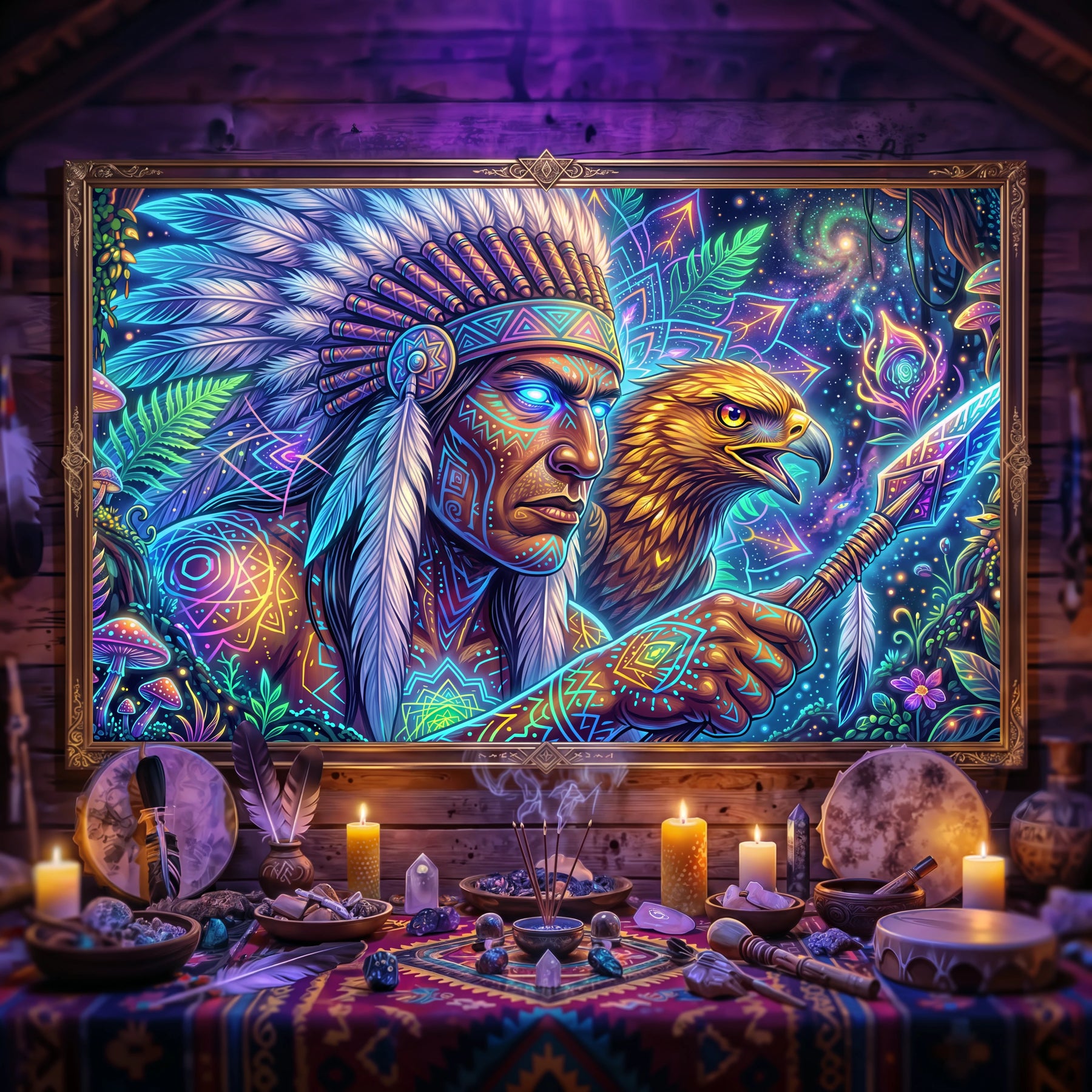 Pano Mágico NEON Mestre Pena Branca