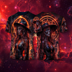 Camiseta NEON Rosa Caveira
